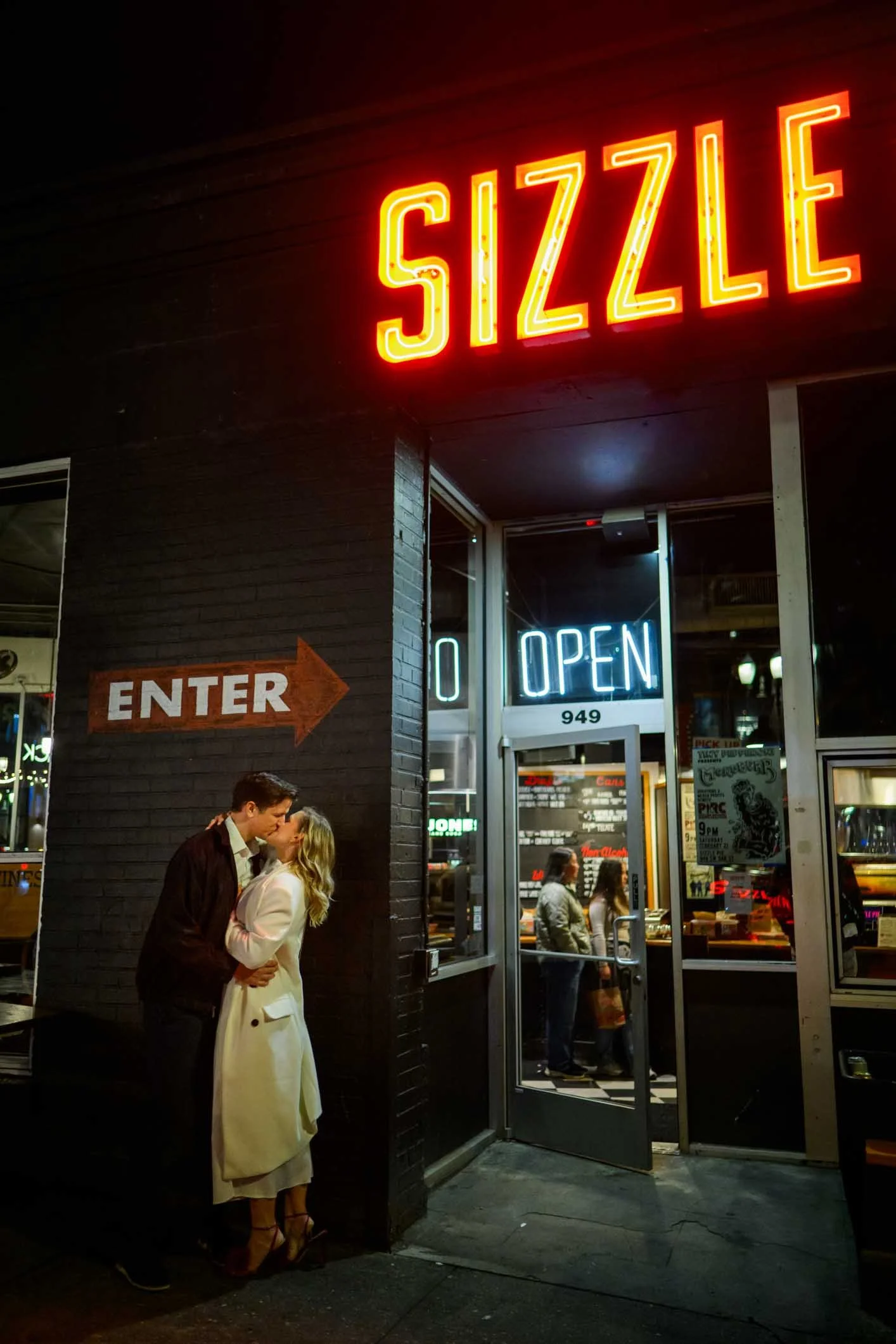 Downtown Portland Night Engagement Session Documentary Wedding Photographer12.JPG