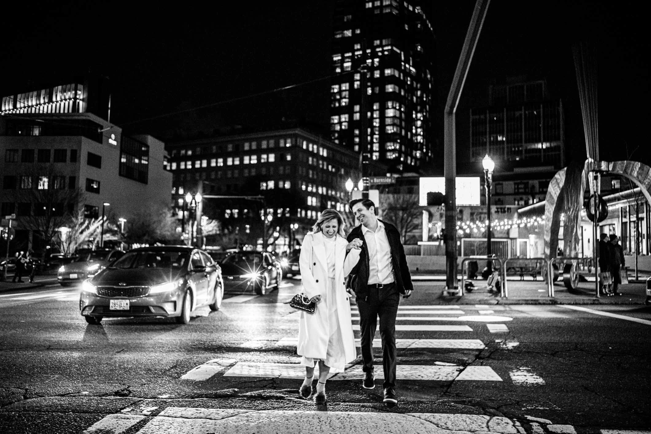 Downtown Portland Night Engagement Session Documentary Wedding Photographer17.JPG