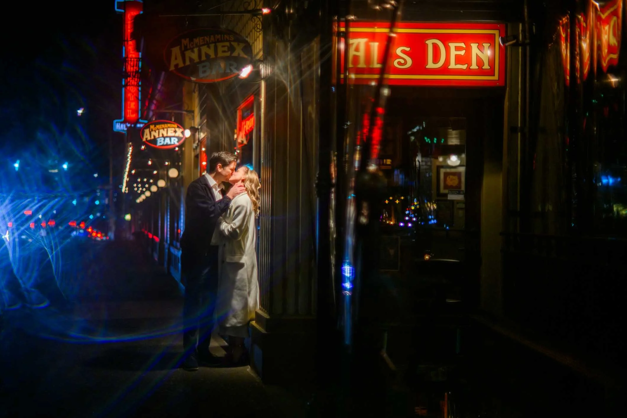 Downtown Portland Night Engagement Session Documentary Wedding Photographer24.JPG