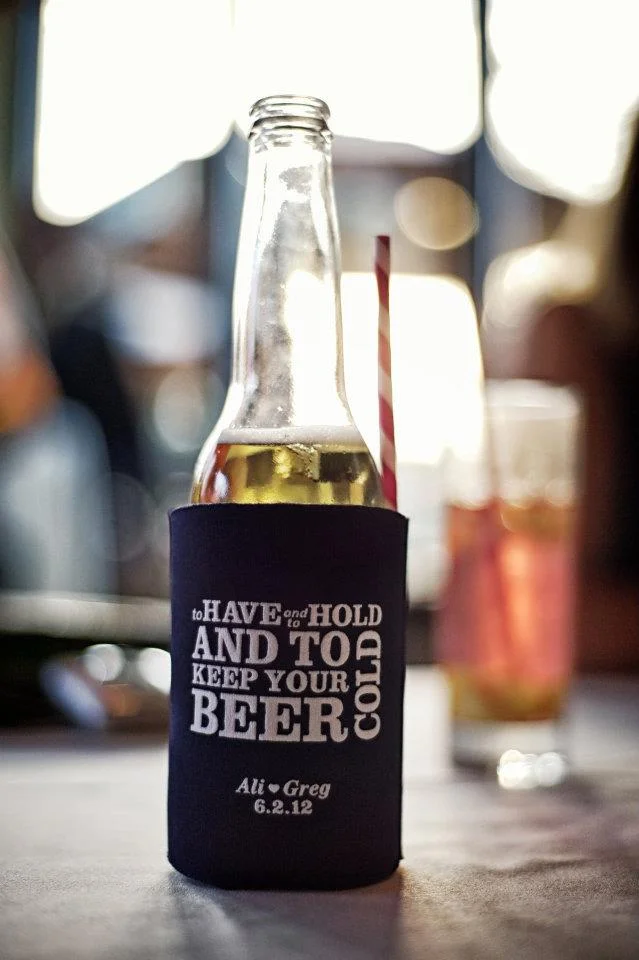 A koozie for each of Ali &amp; Greg's guests.
