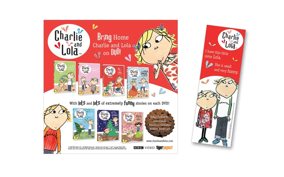 Designed Charlie and Lola Ad Insert &amp; Bookmark&nbsp;