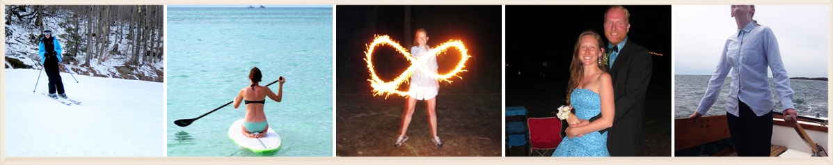 When I'm not in front of the computer I'm escaping to some fresh air: Conservatively tackling the green trails, paddle boarding, camping, "Prom" Camping (yup), and learning how to sail (I got my Basic Keelboat Certification last May)!