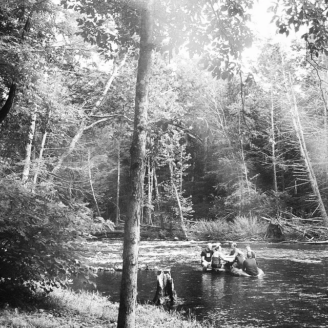 that time we had lunch in the river