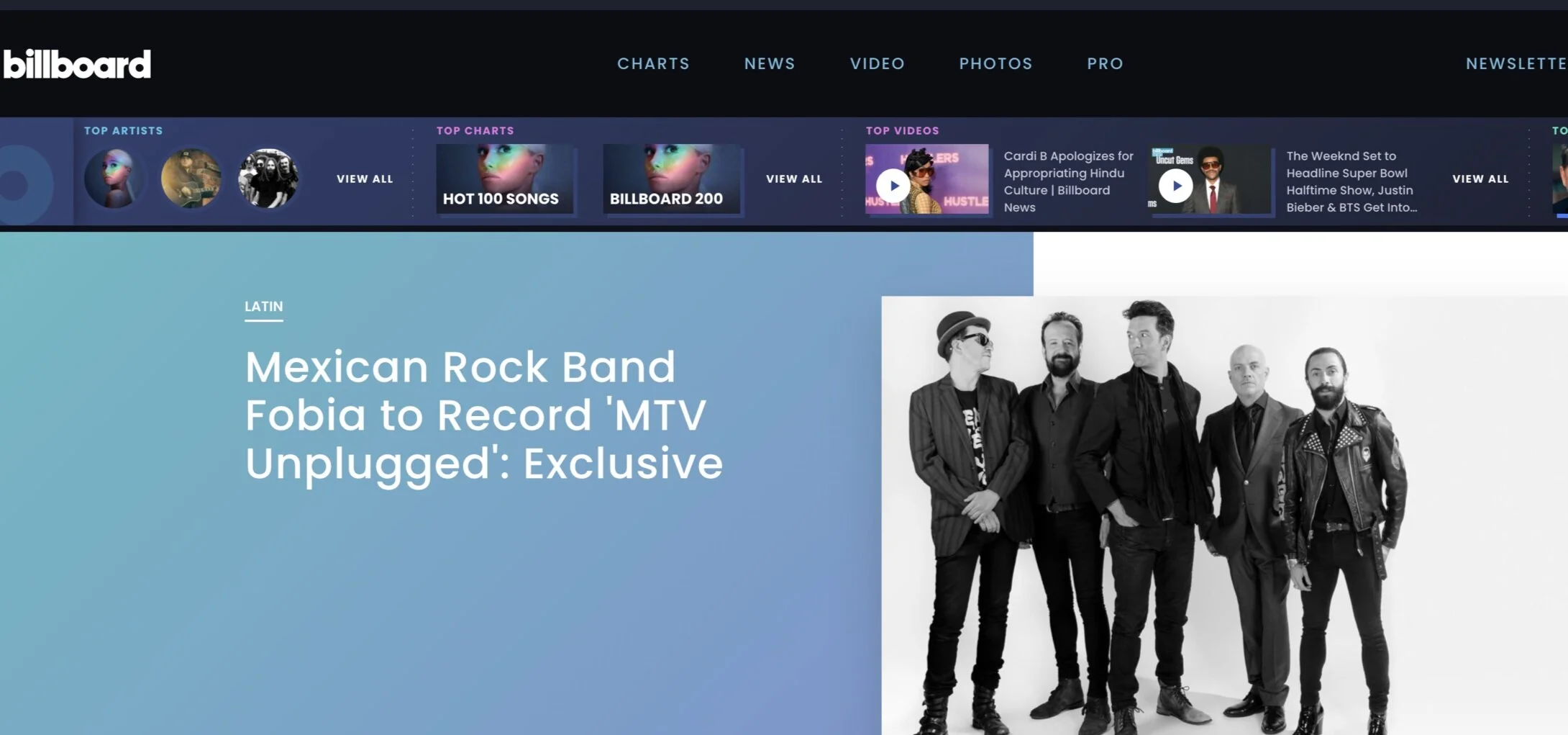 FOBIA MTV UNPLUGGED release date 12/17/20