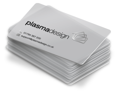 Stack of translucent plastic cards