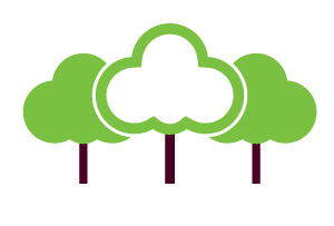 Icon depicting the environmentally friendly nature of the standard business cards