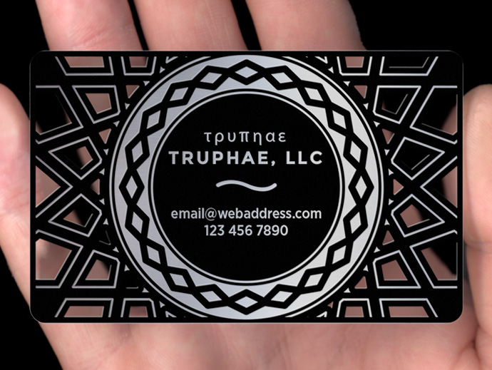 Black Metal Business Cards