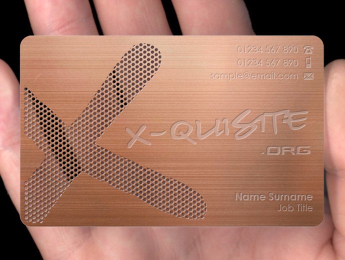 Copper Finish Metal Business Cards  World Leader in Metal Business Cards