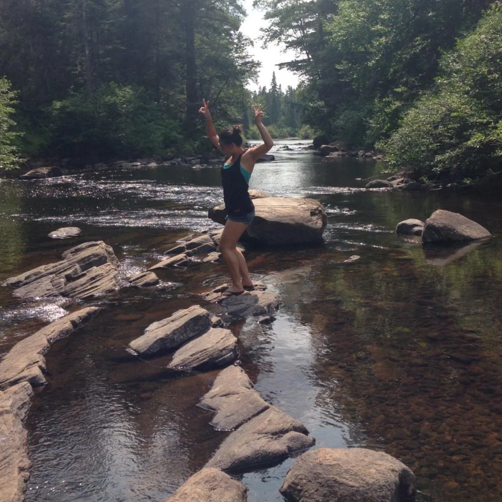 Here's the oh-so happy Cindy Chang feeling lucky to love this fresh Canadian water 