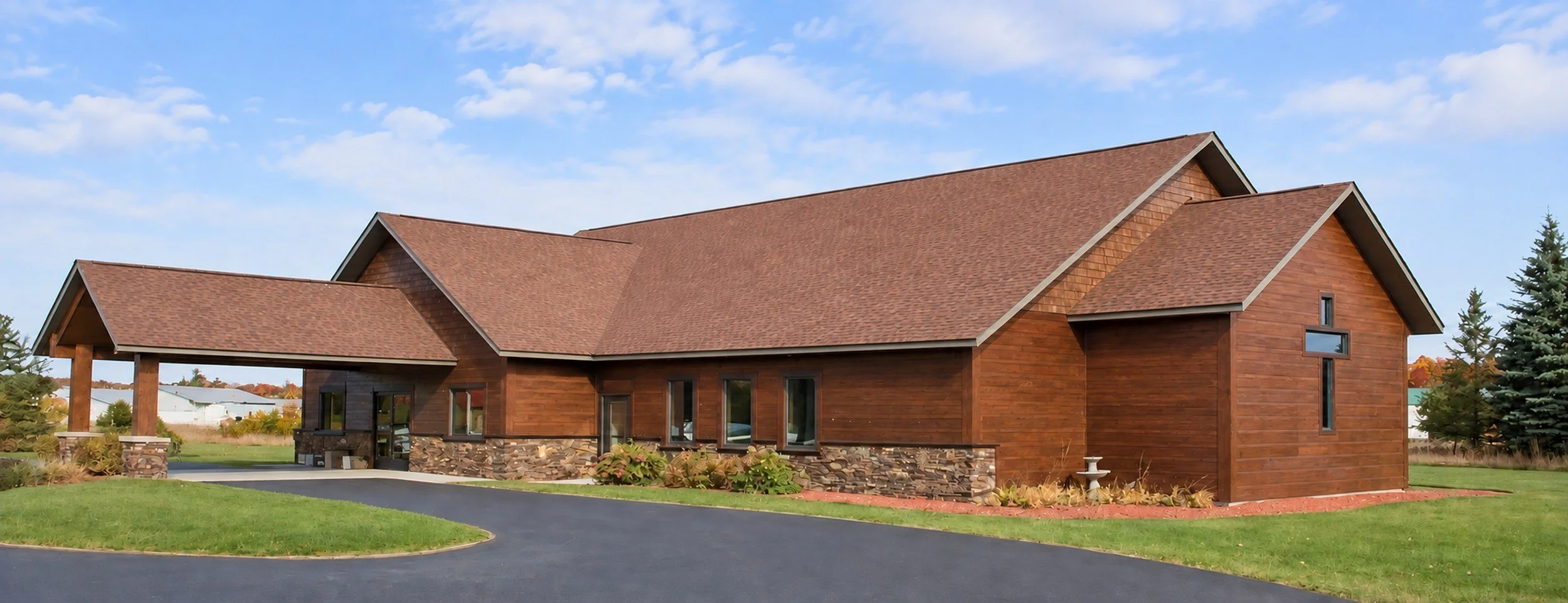 Eagles Nest Church building in Breezy Point, Minnesota.