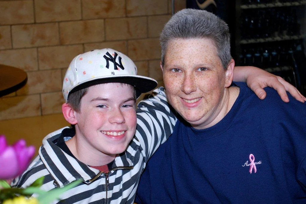 Stephen Wurst with his mom, Laurie Parlin.