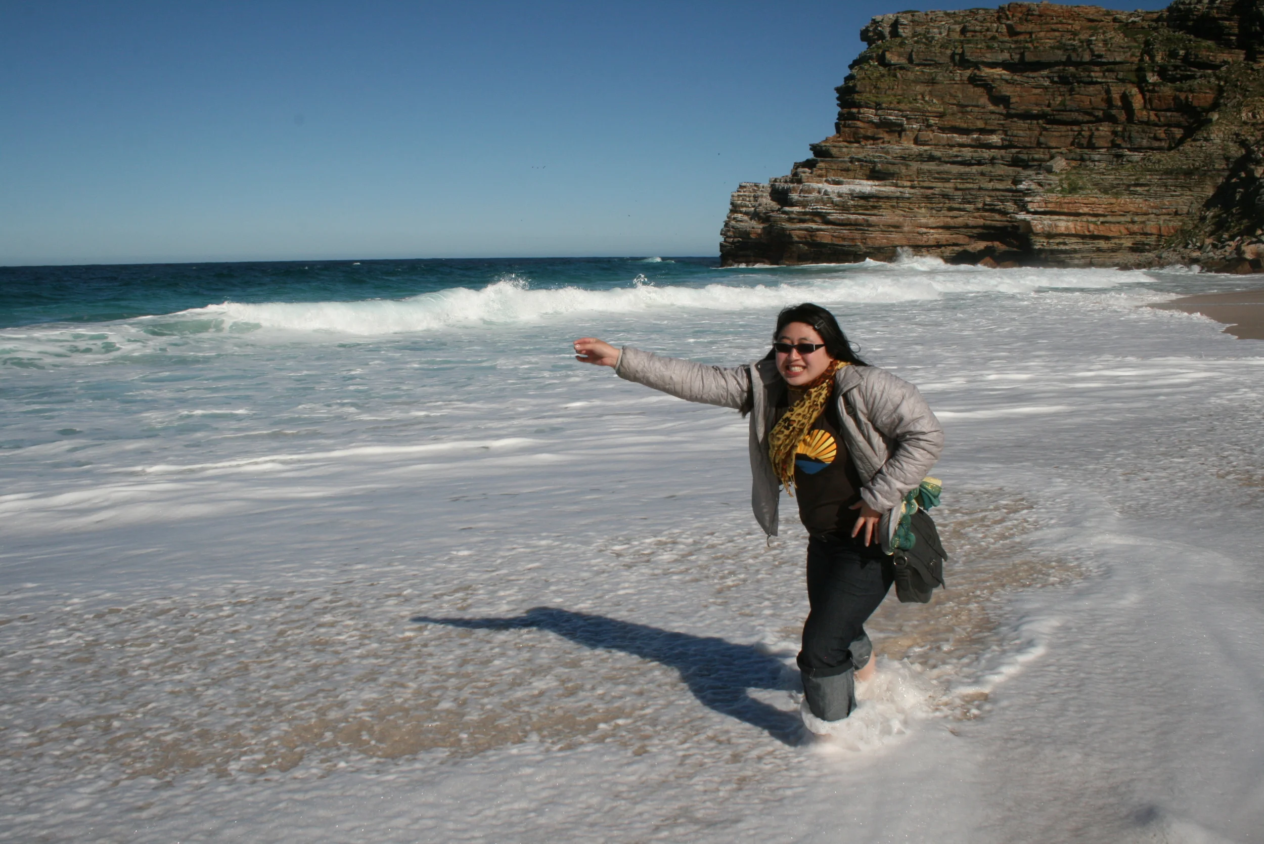 A cold dip in the Atlantic Ocean.