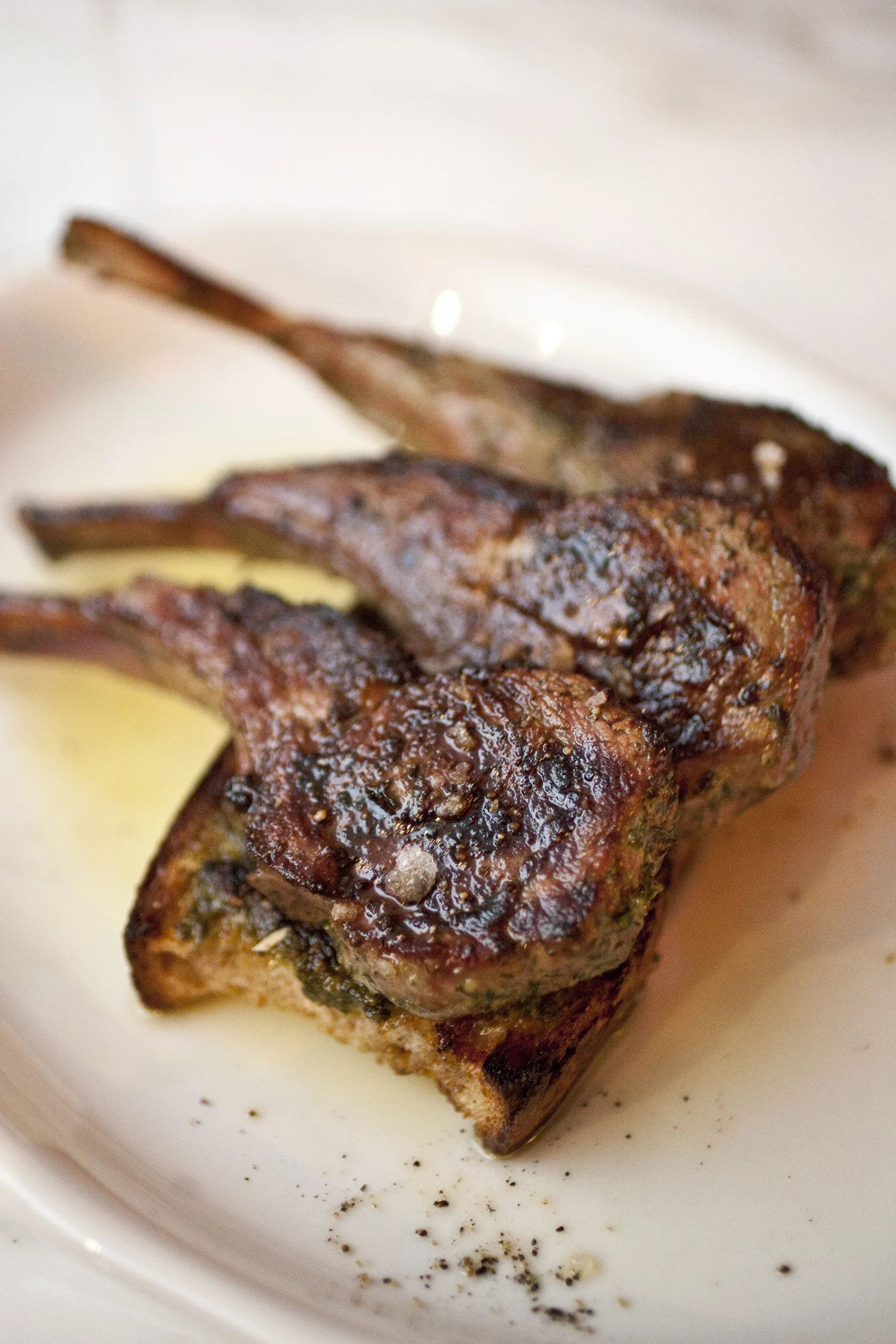 Wood-Grilled Lamb Chops scottadito at Marco's