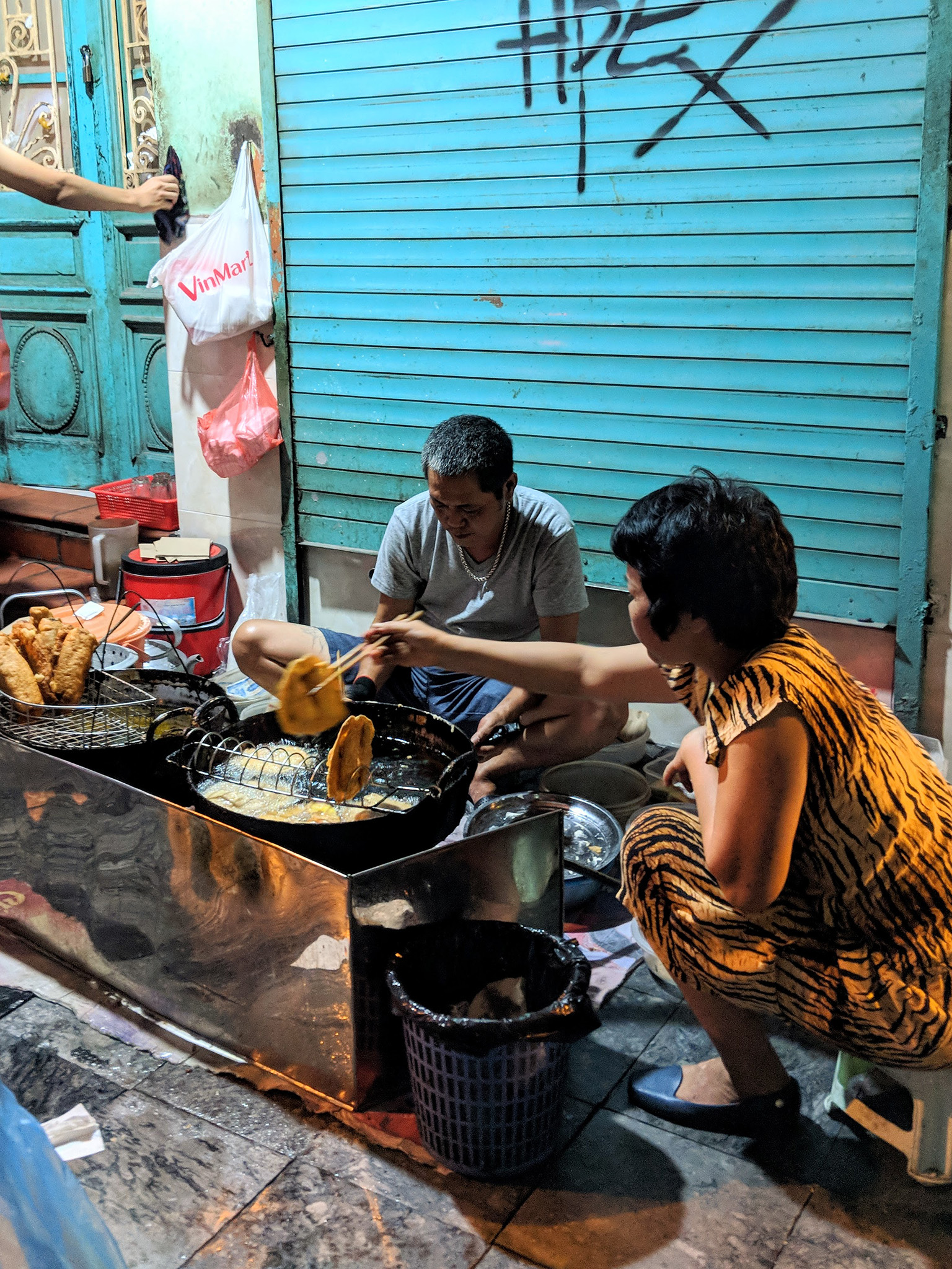 Shuttered storefronts become pop ups for a plethora of fried bits at night
