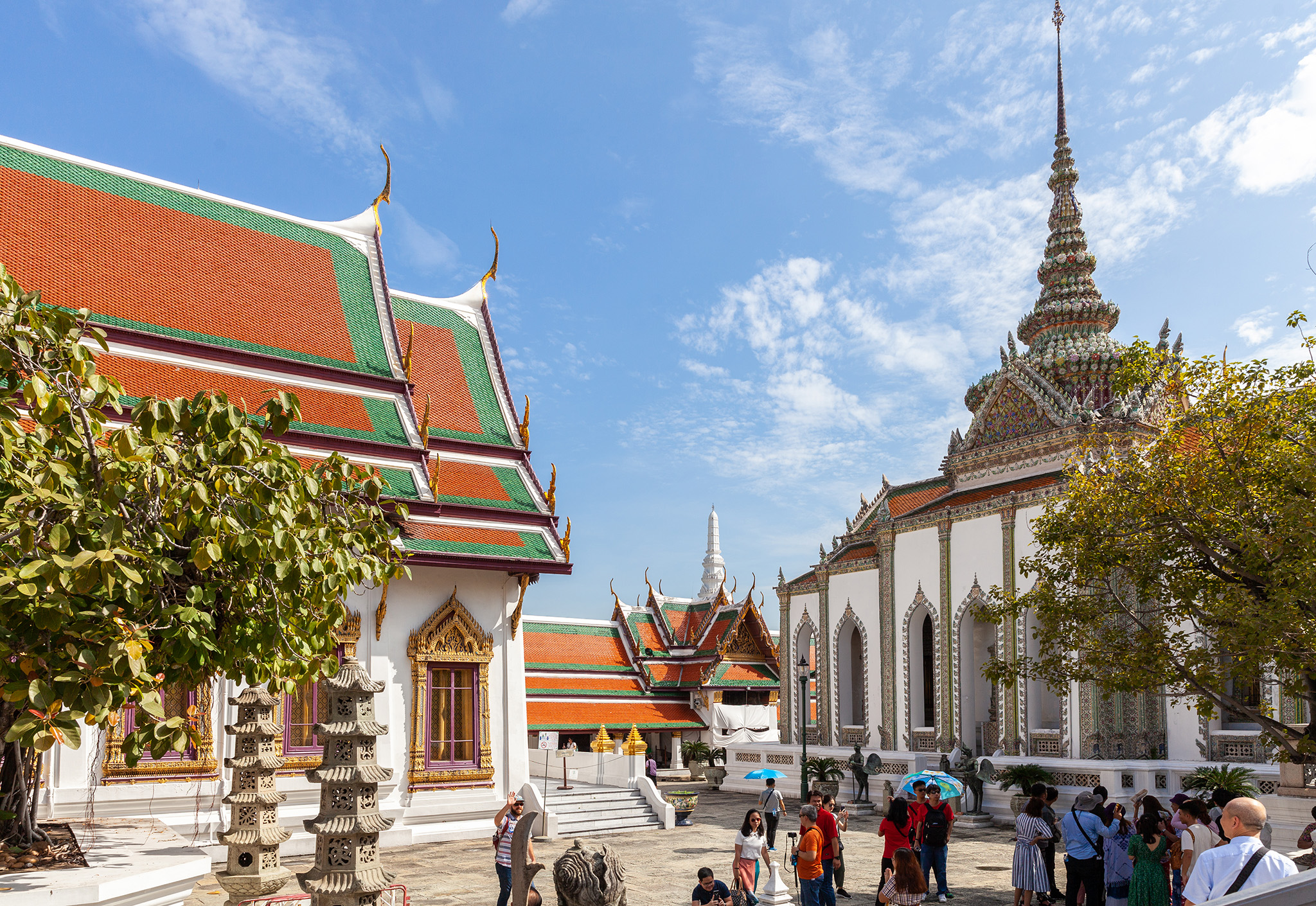 Hor Phra Naga and Phra Wiharn Yod, inside the Grand Palace