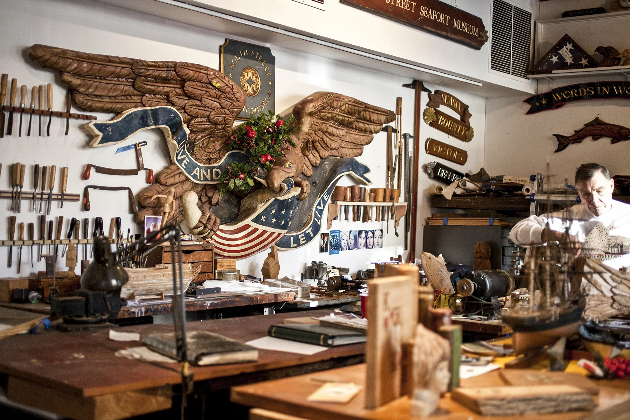 South Street Seaport Artisan's Row: Bowne Stationers & Seaport Woodcarvers
