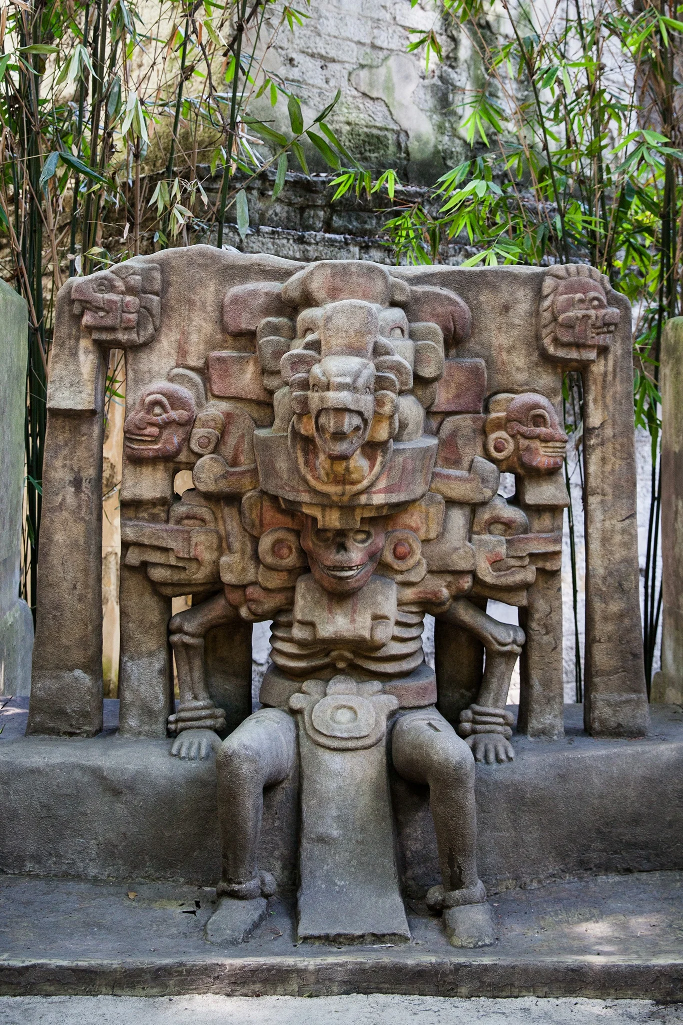 Reproductions of temple carvings at Museo Nacional de Antropología