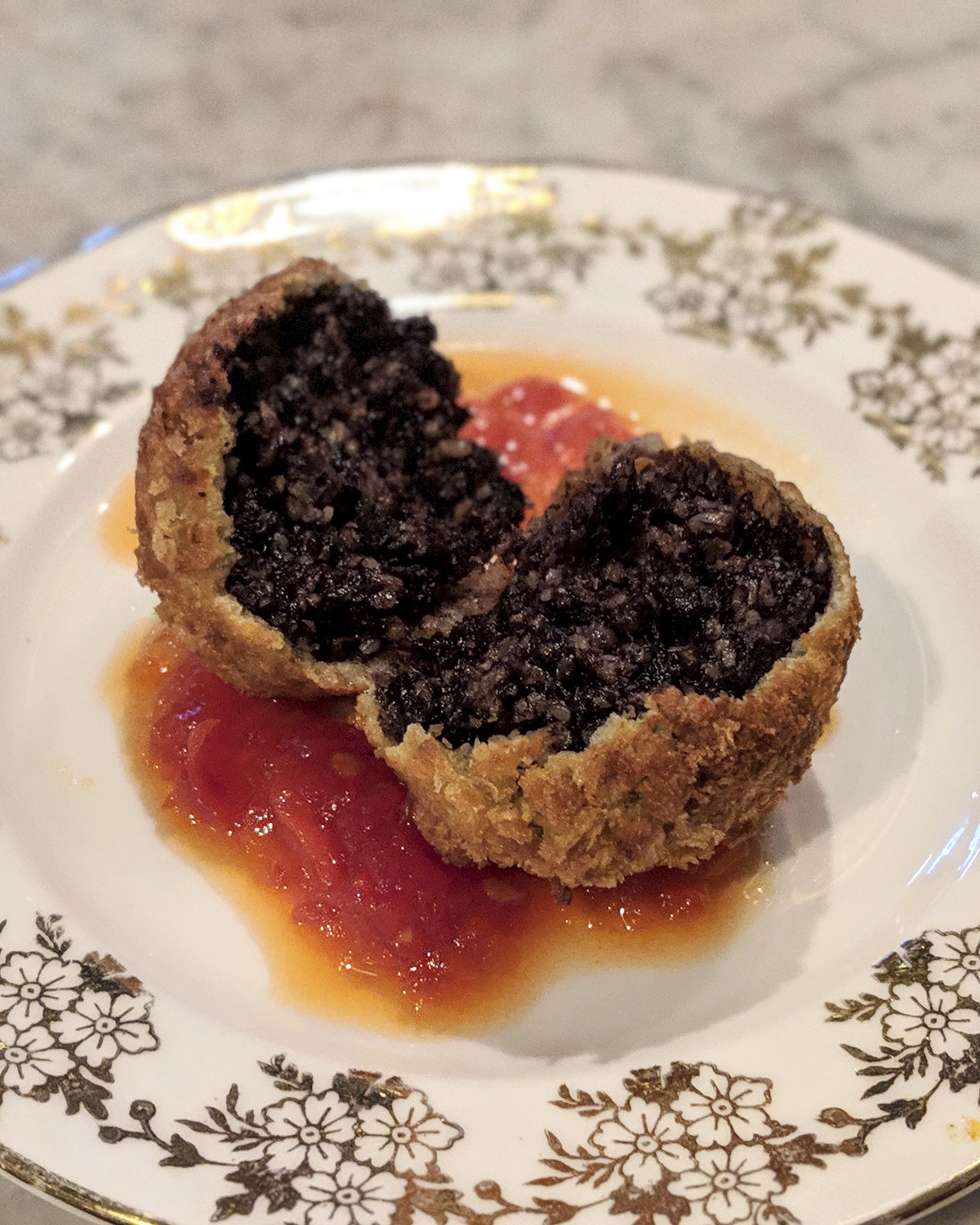 Black haggis bonbon