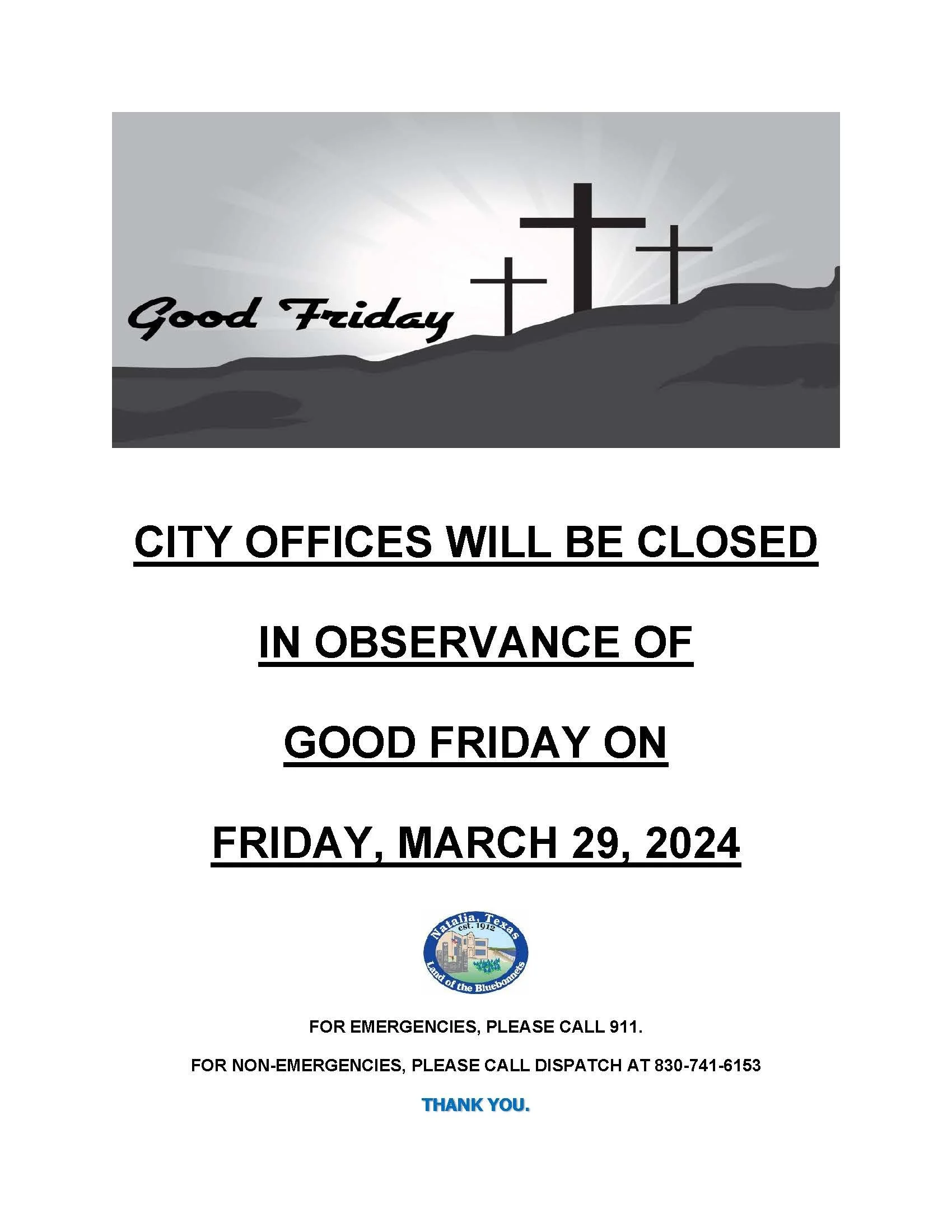 CITY HALL CLOSED