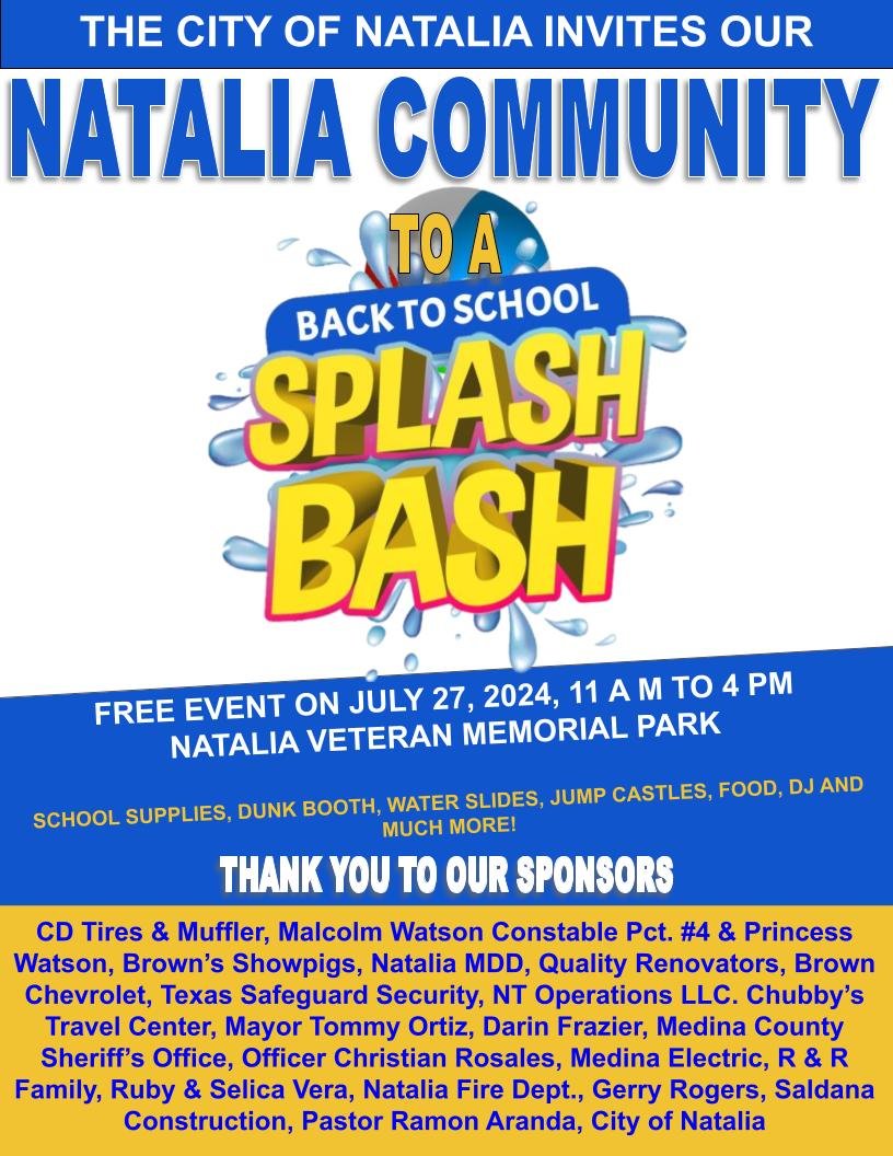 COMMUNITY SPLASH BASH &amp; SCHOOL SUPPLIES