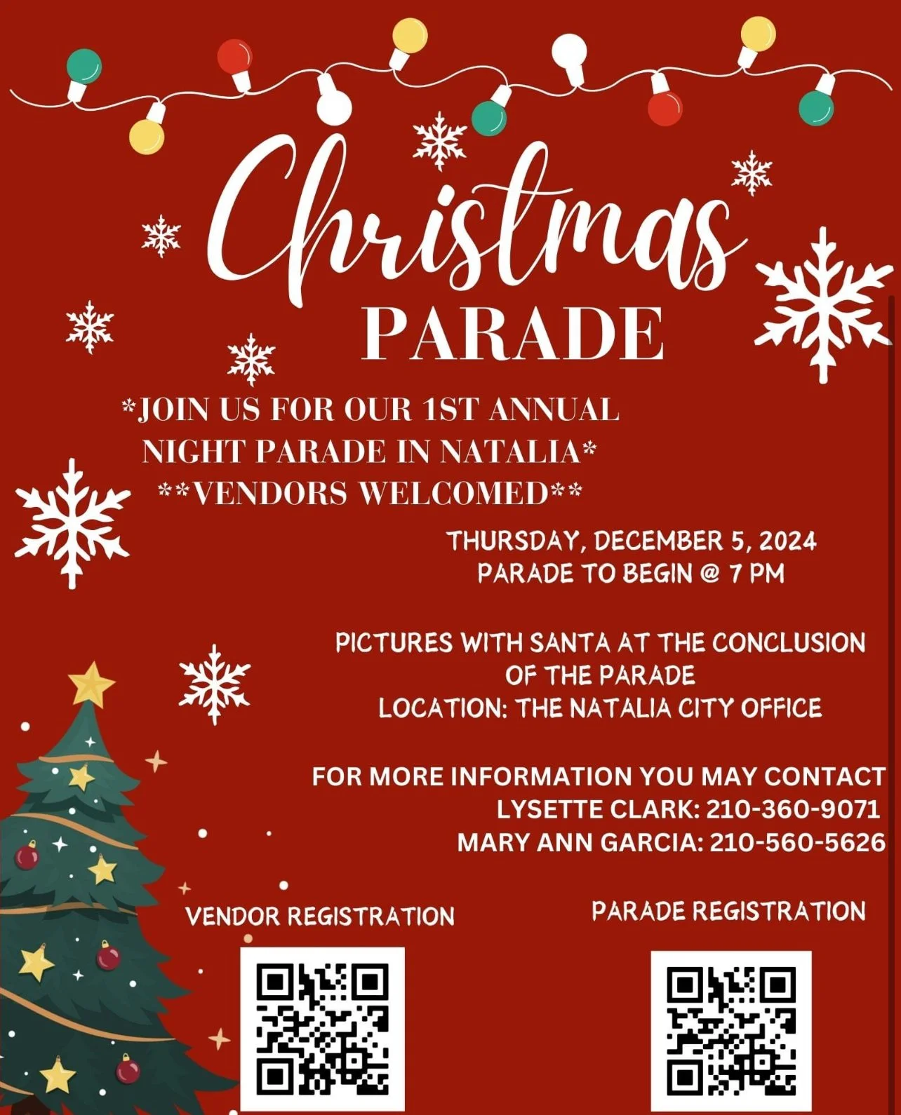 CHRISTMAS NIGHT IN NATALIA NIGHT PARADE &amp; MARKET