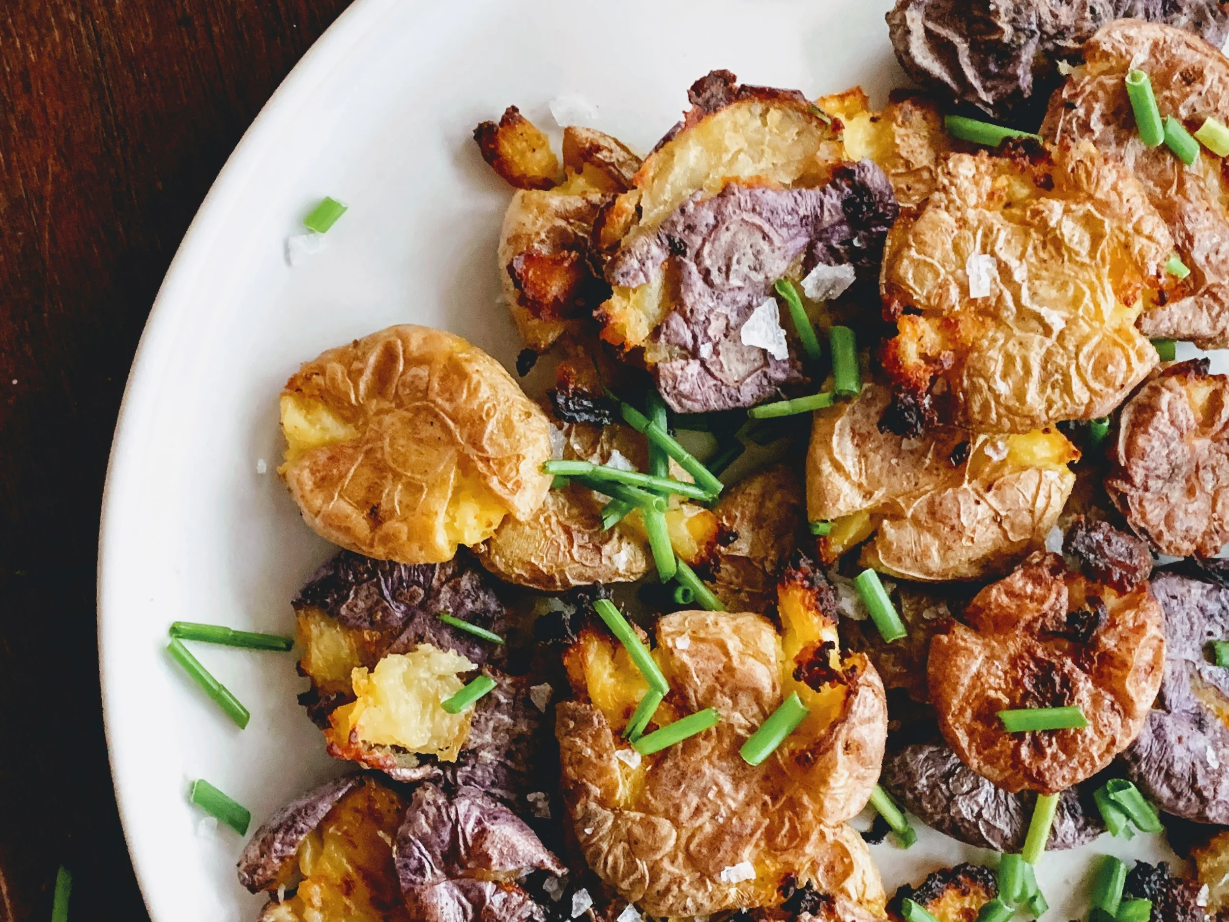 Salt & Vinegar Crispy Smashed Potatoes