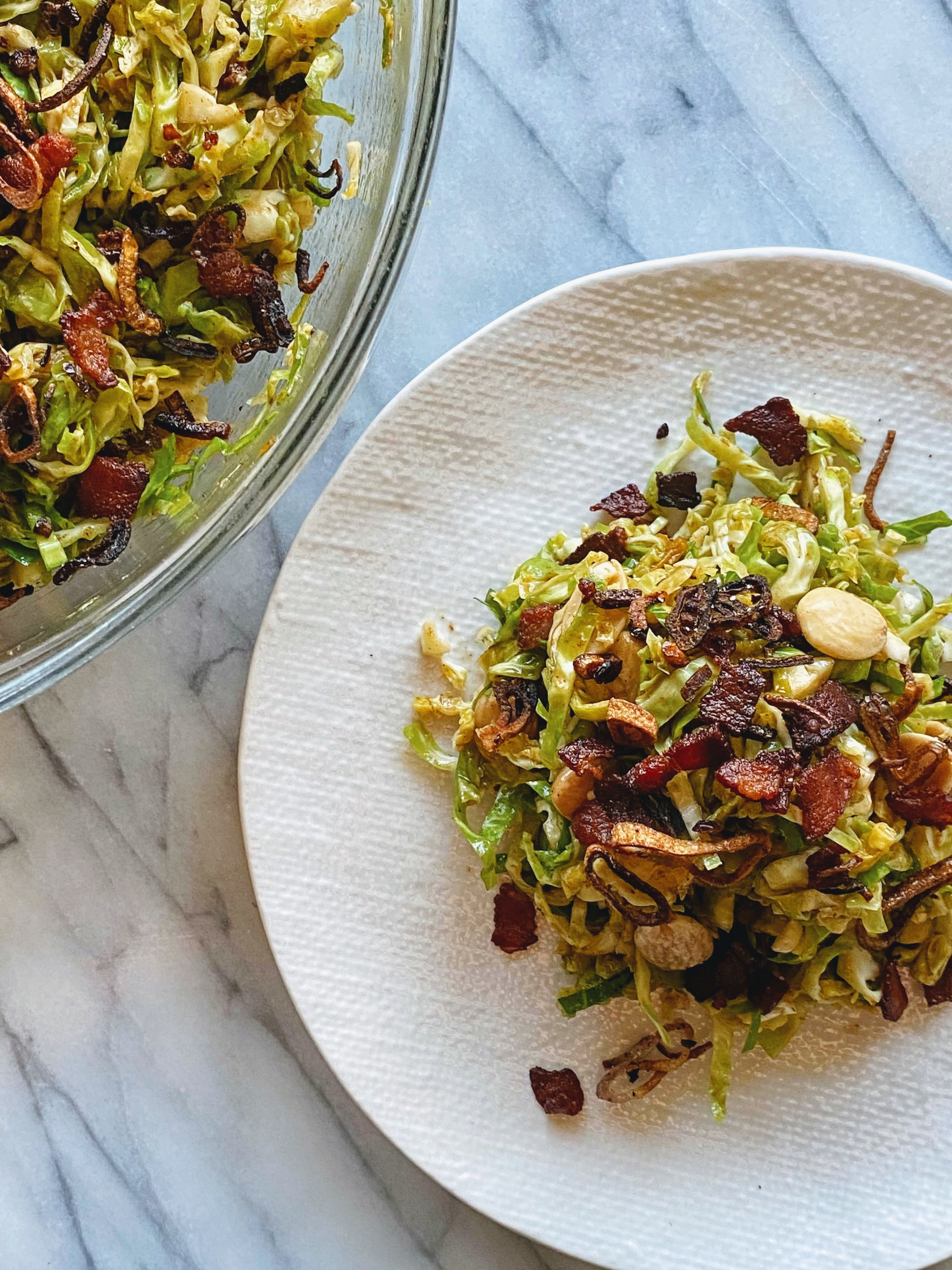 Brussels Sprout Salad with Warm Apricot Bacon Dressing Plated.jpg