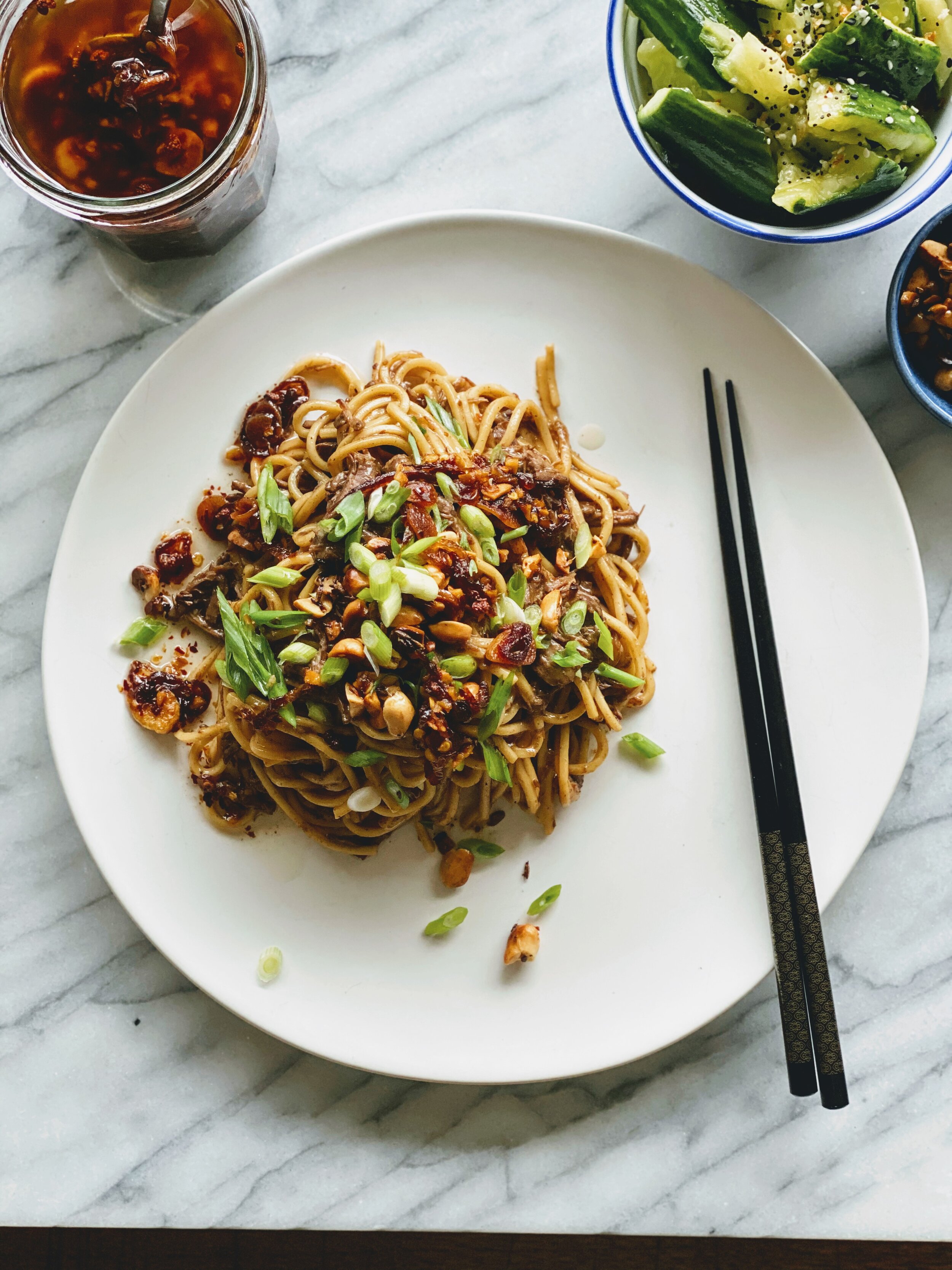 Instant Pot Cumin Lamb Meatballs with Sichuan Chili Crisp