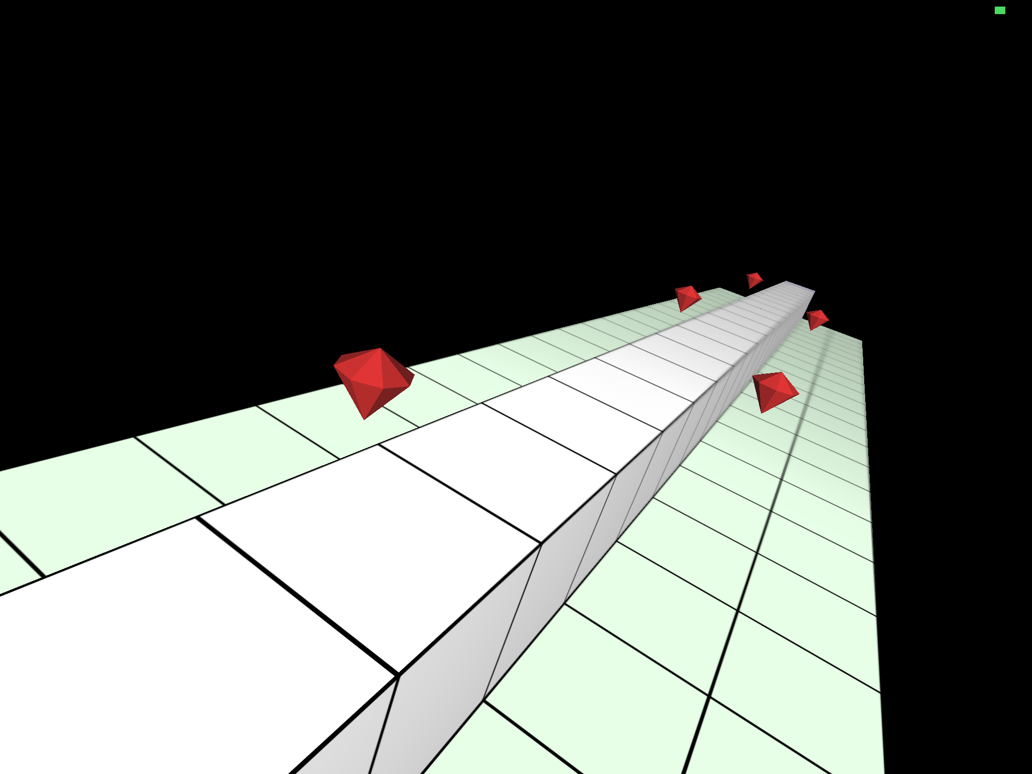 iPad version: fast sprint, jumping back and forth across the line to get the jewels