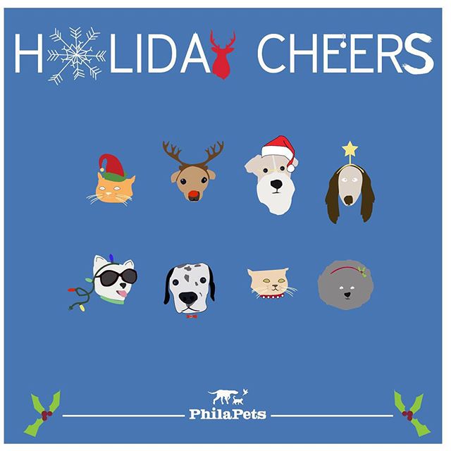 HAPPY HAPPY HOLIDAYS TO ALLLLL! From yours truly, #philapets ! 🕊🐇🐈🐩🐕⛄️🎄🍾🍪🕯🎅🏼🎉💙 Hope everyone and their furry friends are enjoying their time together!  #philly #dogwalking #petsitting #seasonsgreetings #rittenhouse #christmas2015 #dogsin