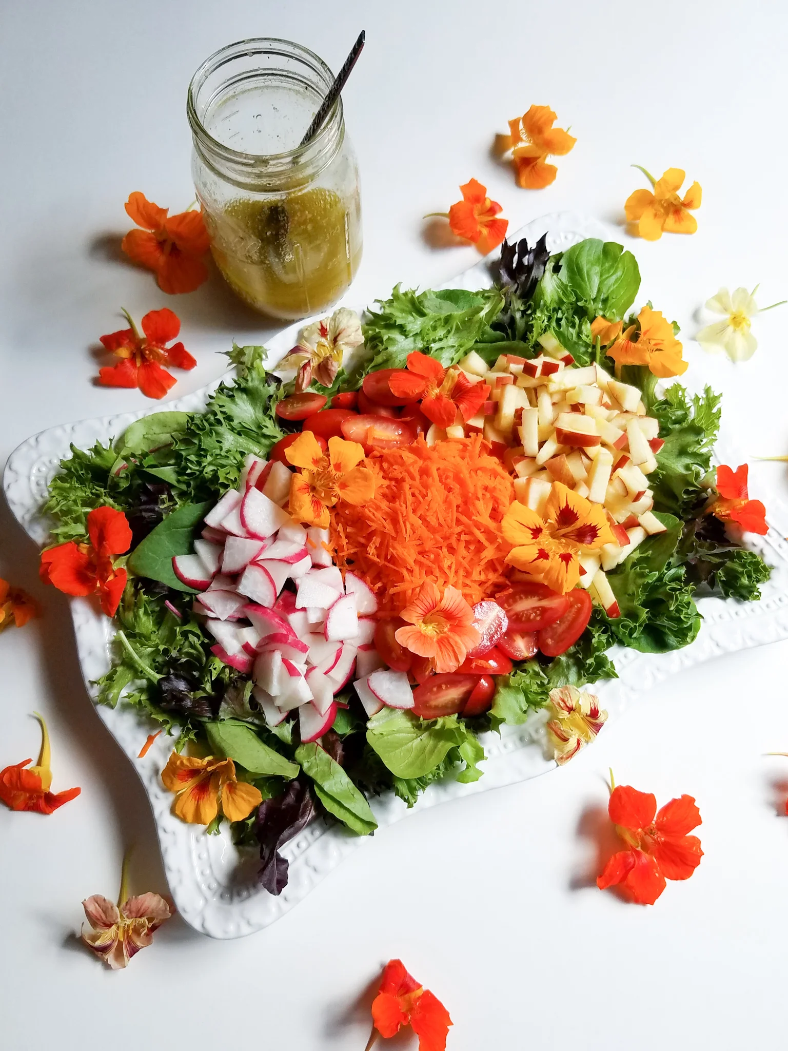 Salad Platter with Maple Mustard Vinaigrette Dressing Recipe