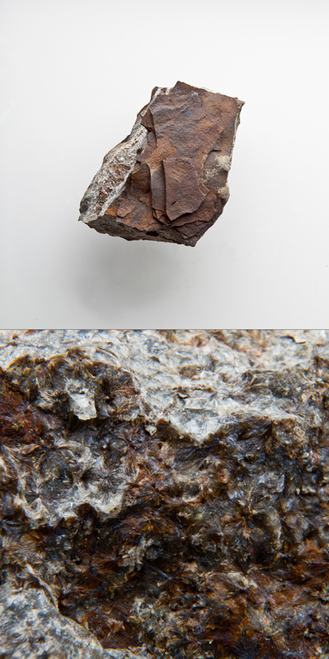 Grunnerite with Limonite in Banded Iron Formation -Ironwood Iron Formation.jpg