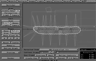 Frame 1: Track bent around the wheels