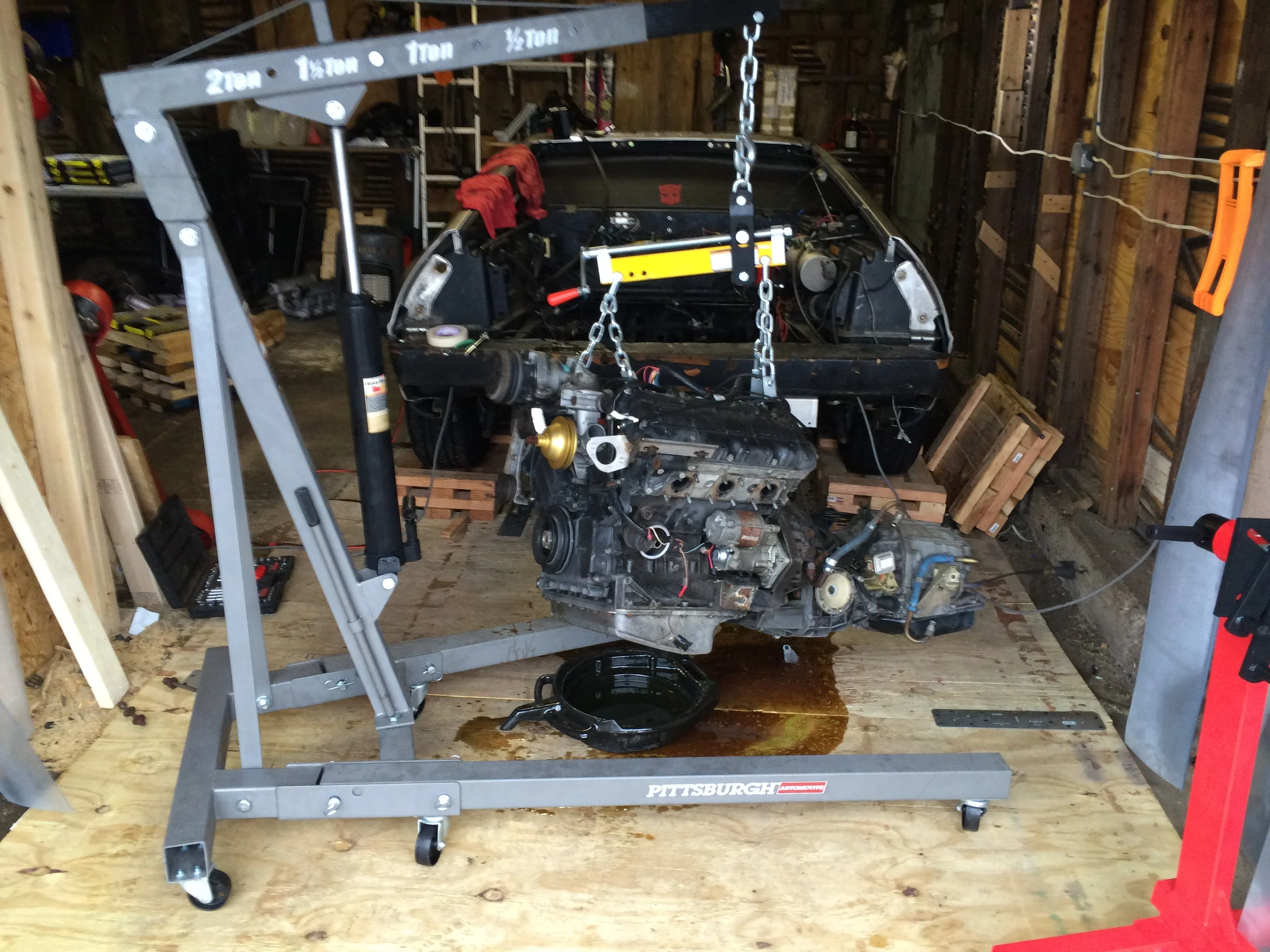 Removing the Engine and Transmission — Joe's Projects