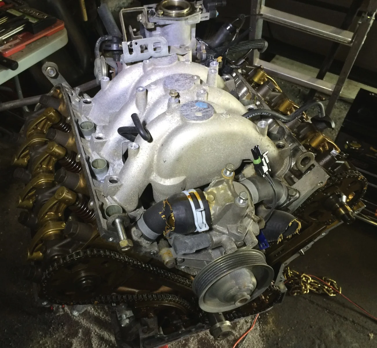 The intake manifold with the rails removed.