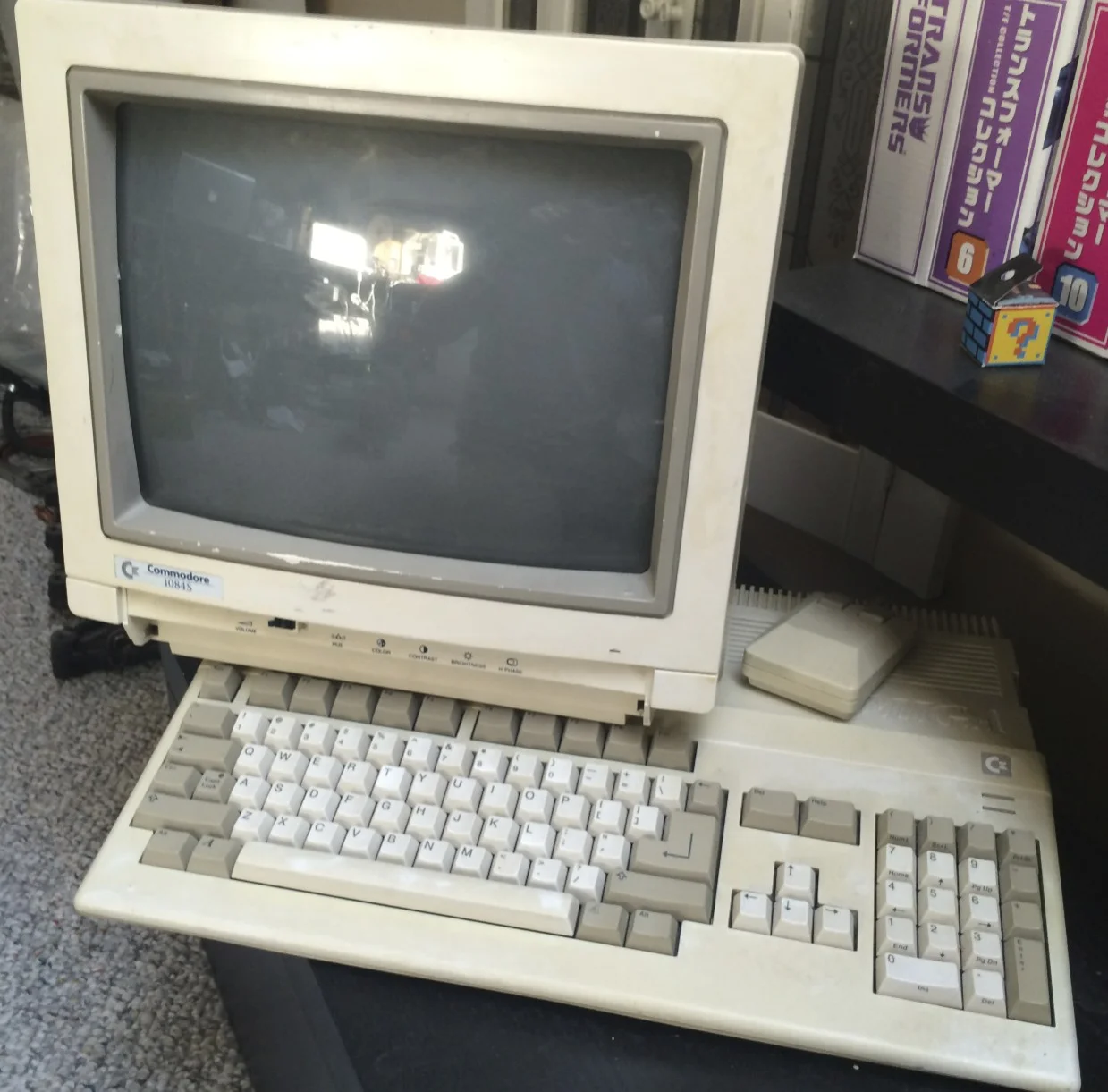 My old Commodore Amiga 500, mouse and monitor.