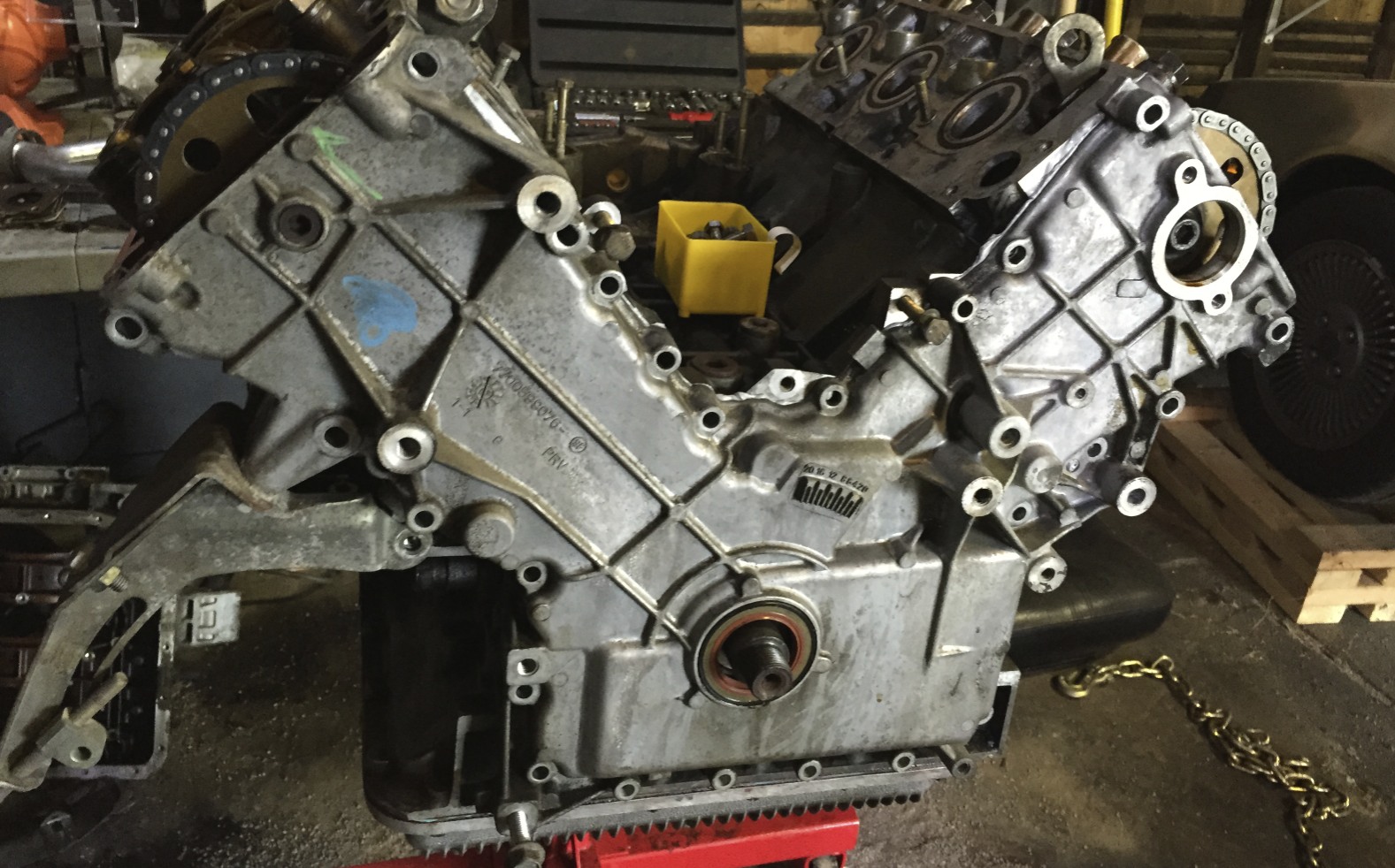 The installed cover, before inserting the bolts.
