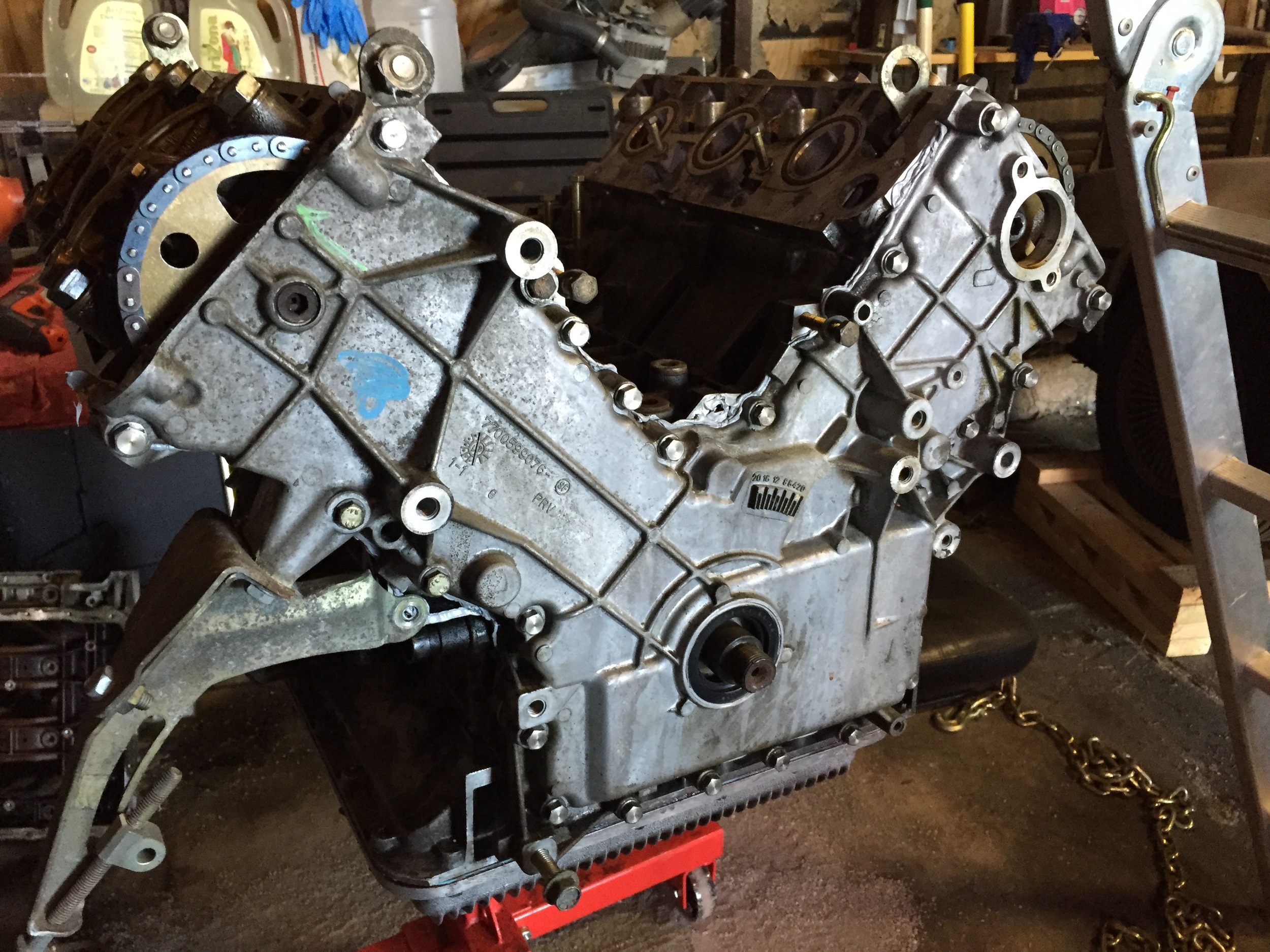 Installed timing cover, after torquing down the bolts.