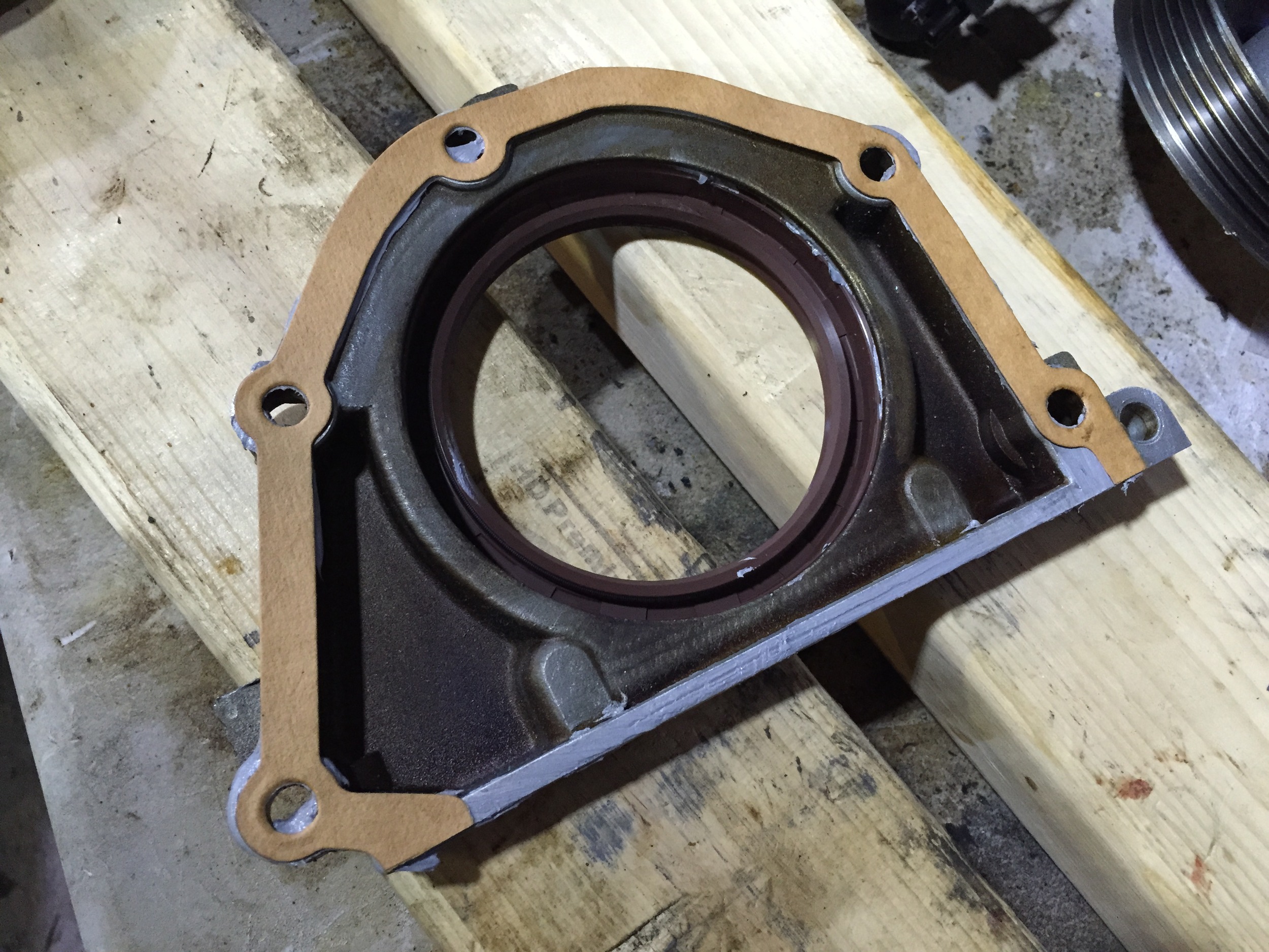 The trimmed gasket, ready to be installed.