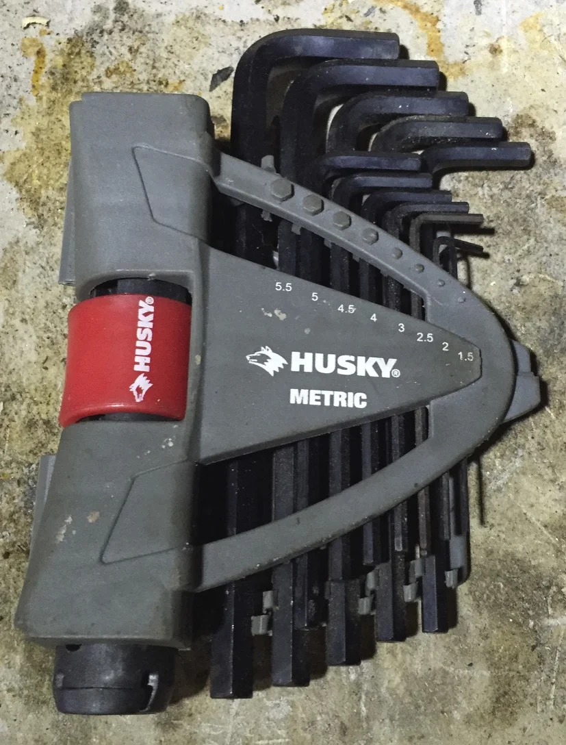 A simple set of "L" shaped Allen wrenches.
