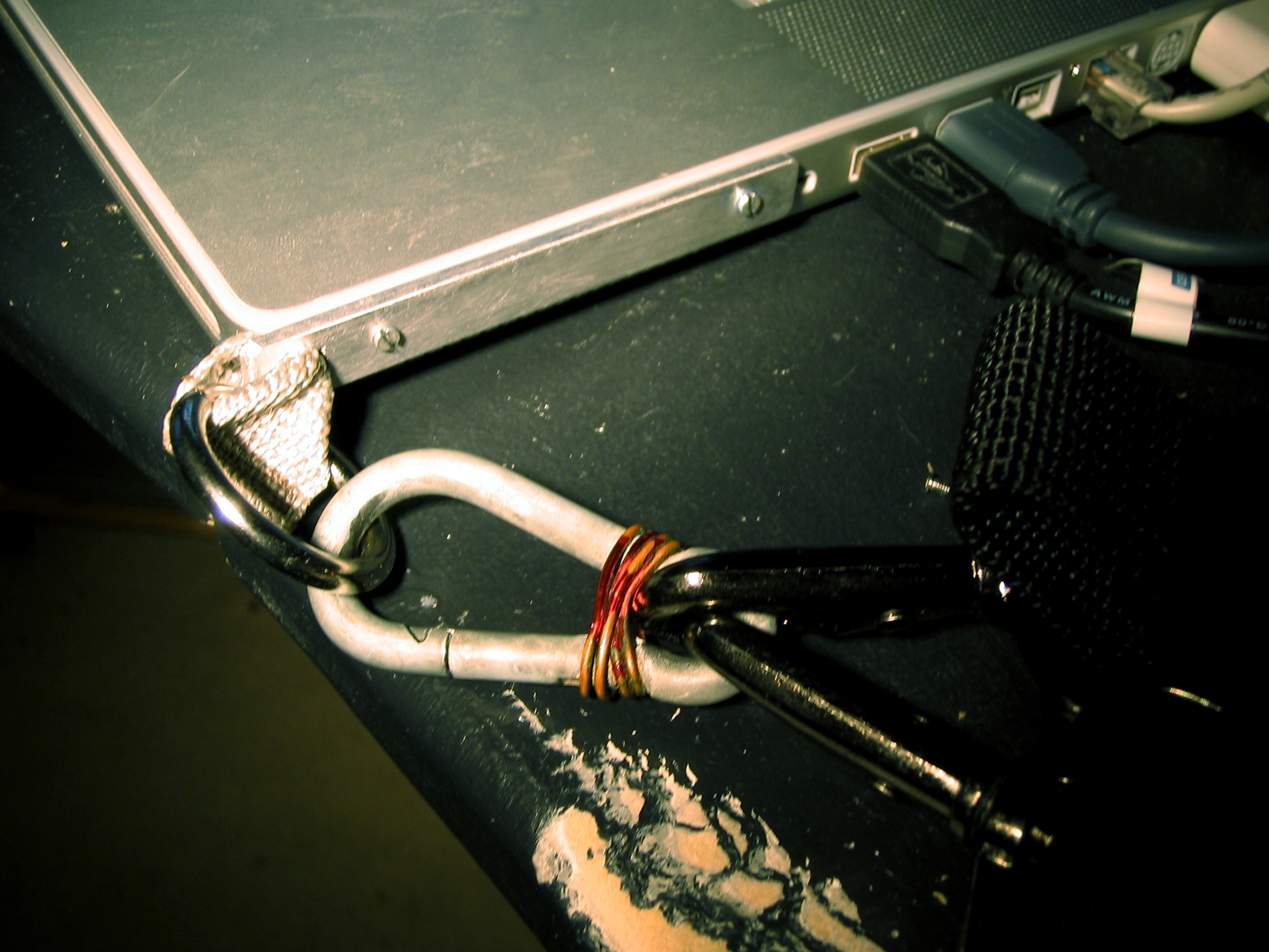 The strap attached to the mount.