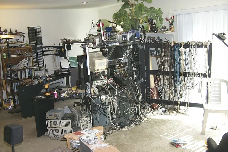 Cable rack in the open position.