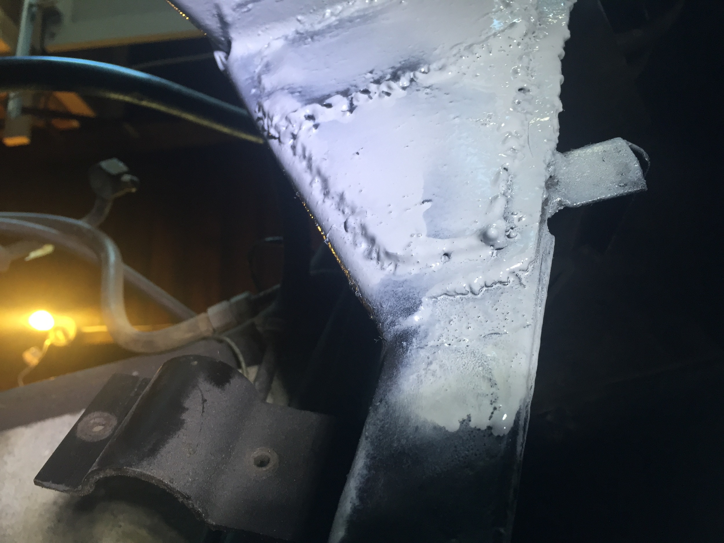 Passenger side after applying primer.