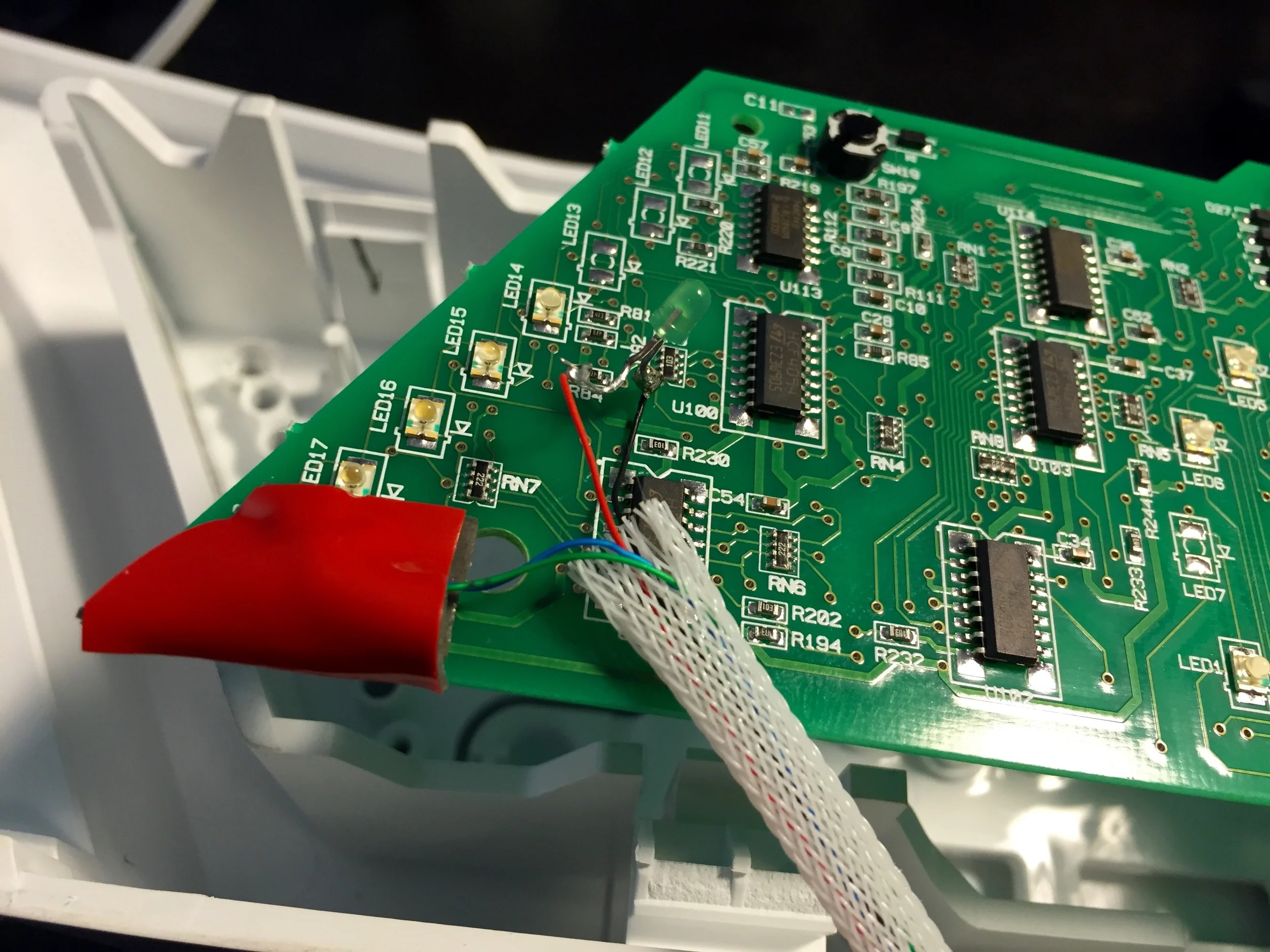 Another piece of VHB covering the sensor and LED.