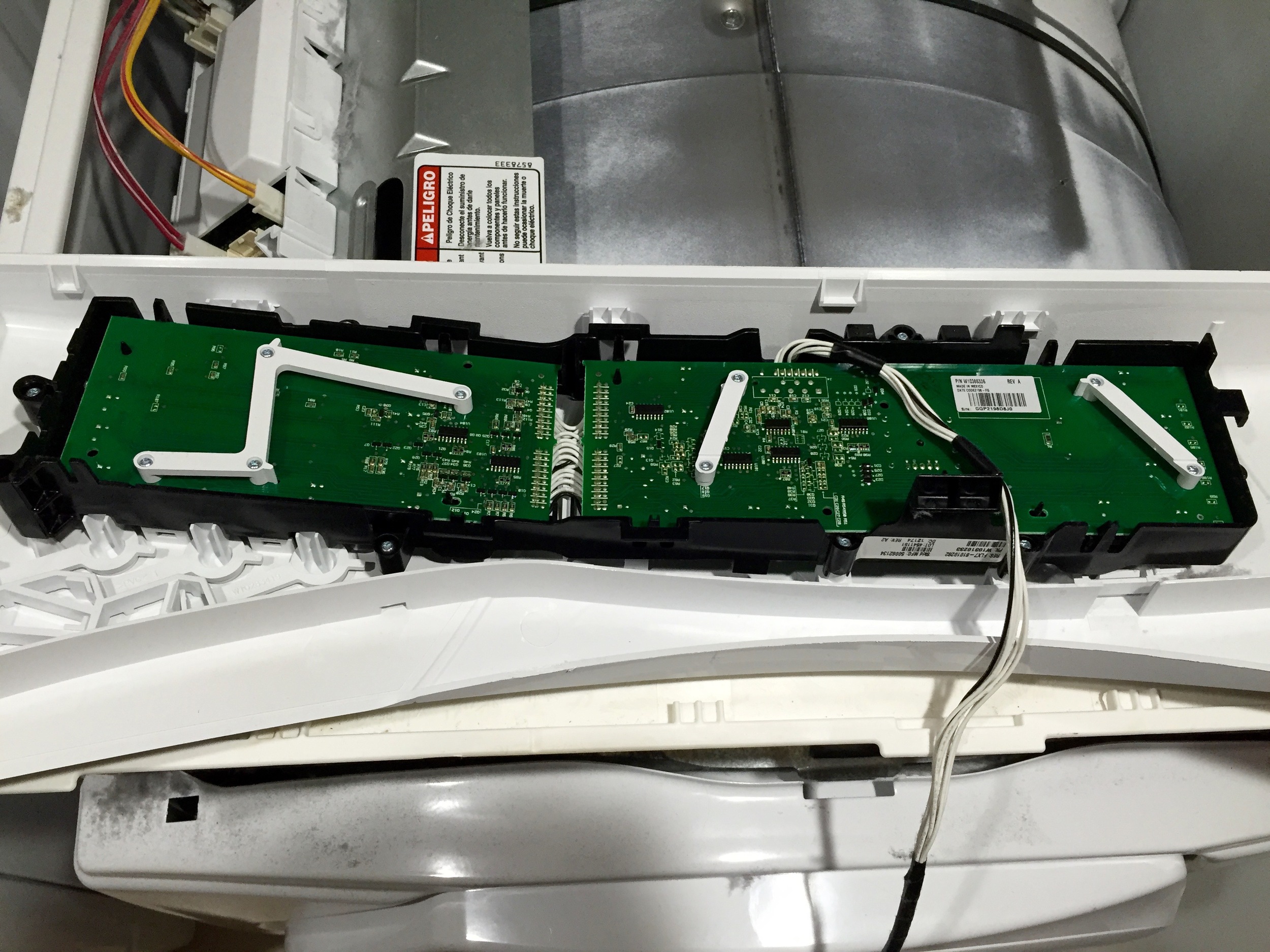 The dryer board, not yet disassembled.