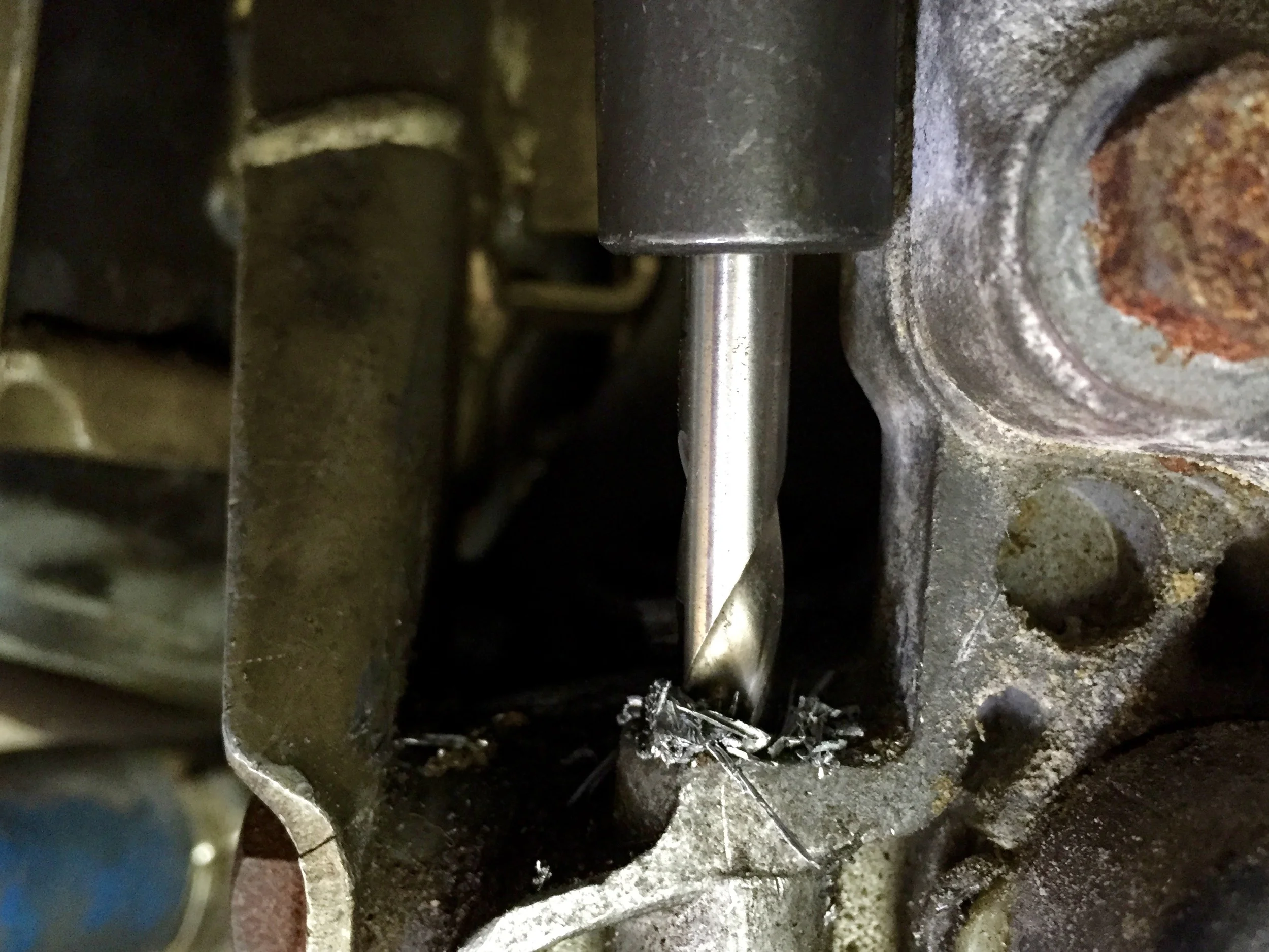 A more correctly aligned drill bit via a tap socket.
