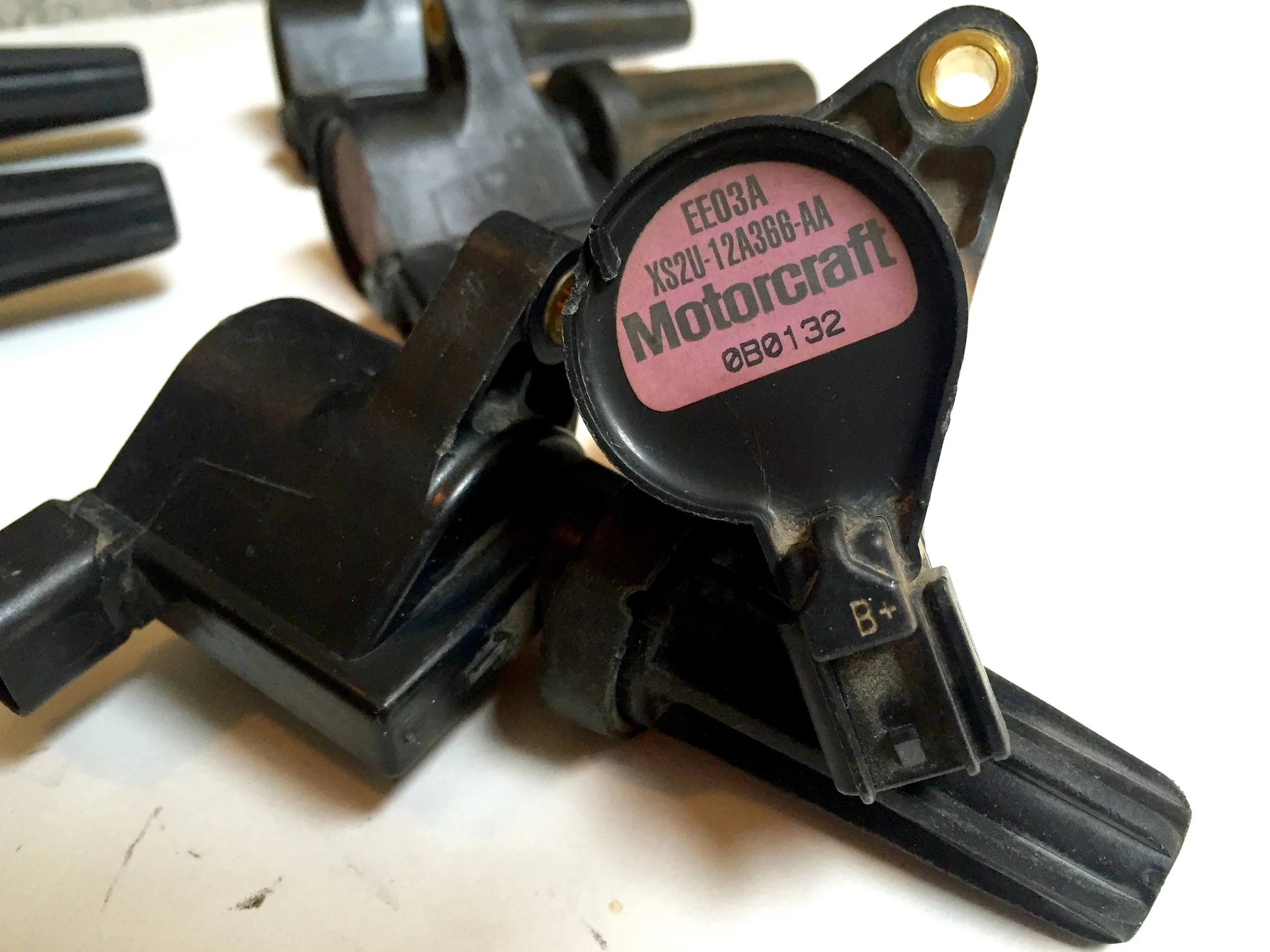 A close up of the back of the coil.