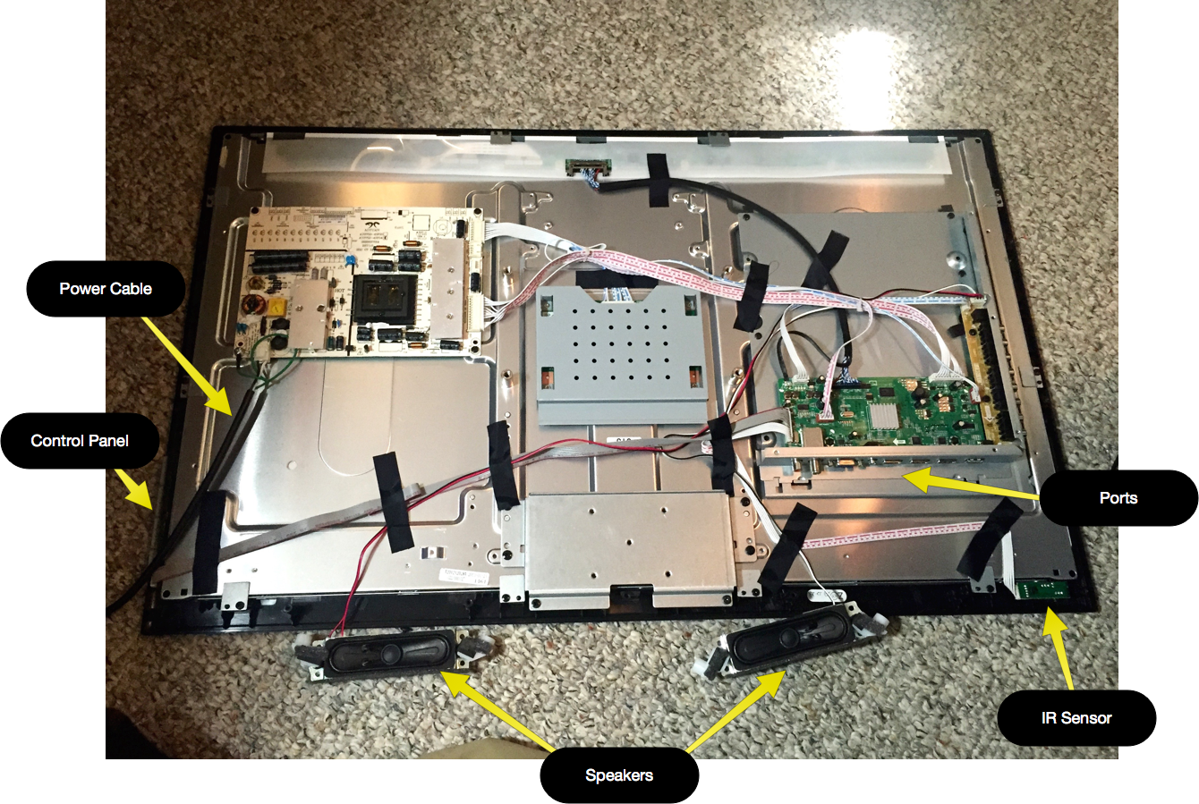 The rear casing removed. The front casing still has to come off.