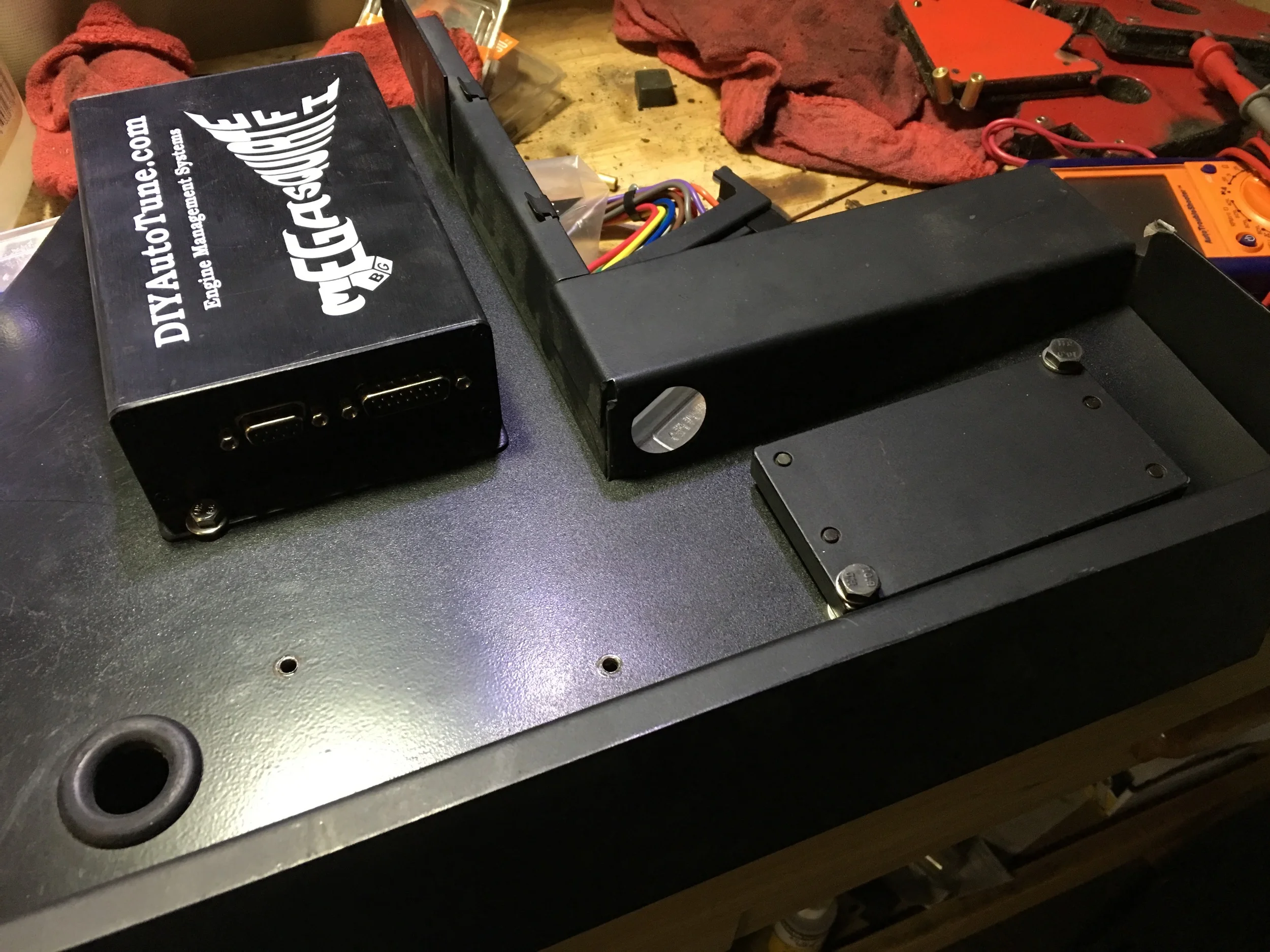 The original placement of the EDIS-6. The connector is hidden and difficult to access here.