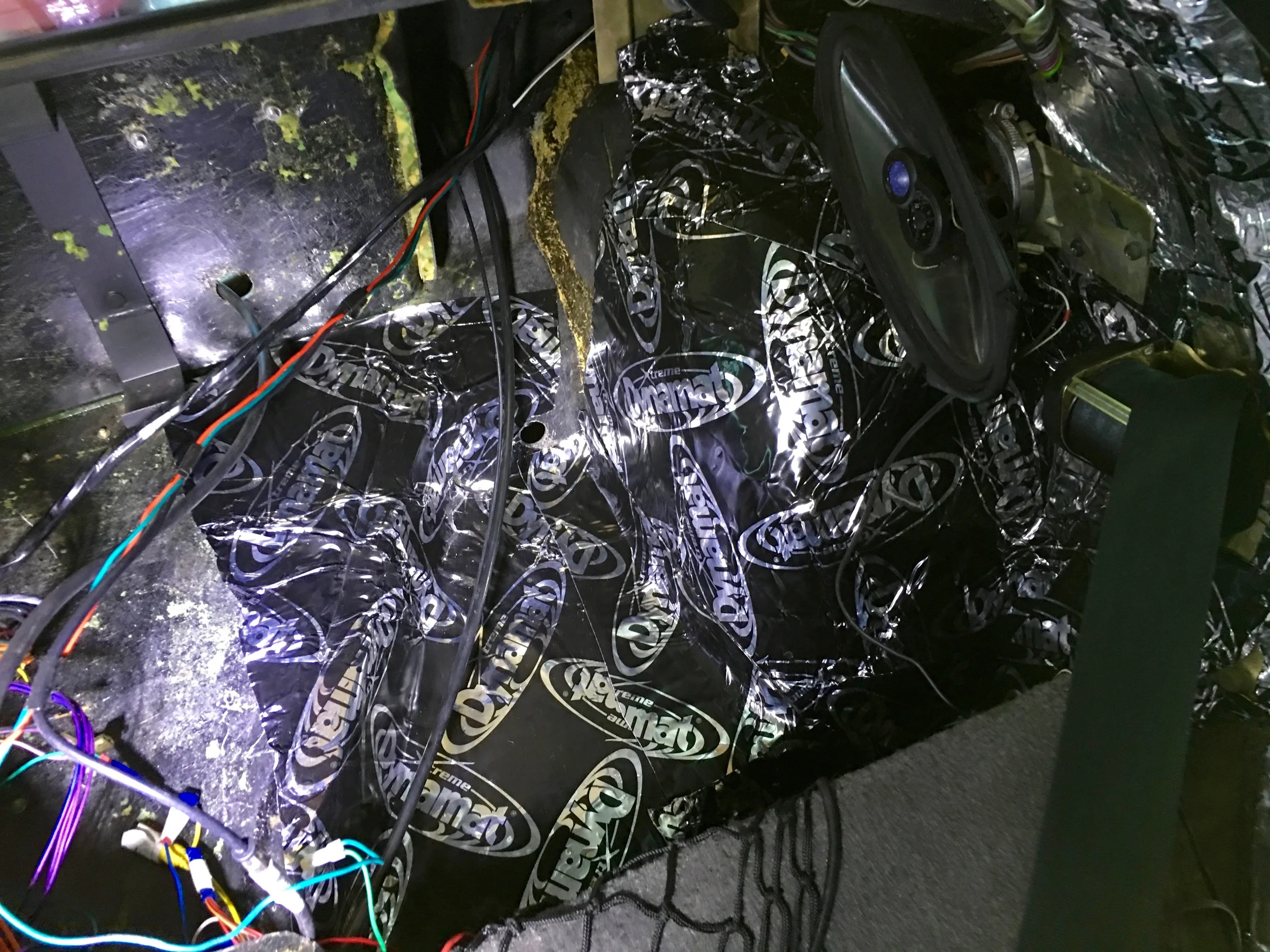 Mostly complete driver's electronics tray area.